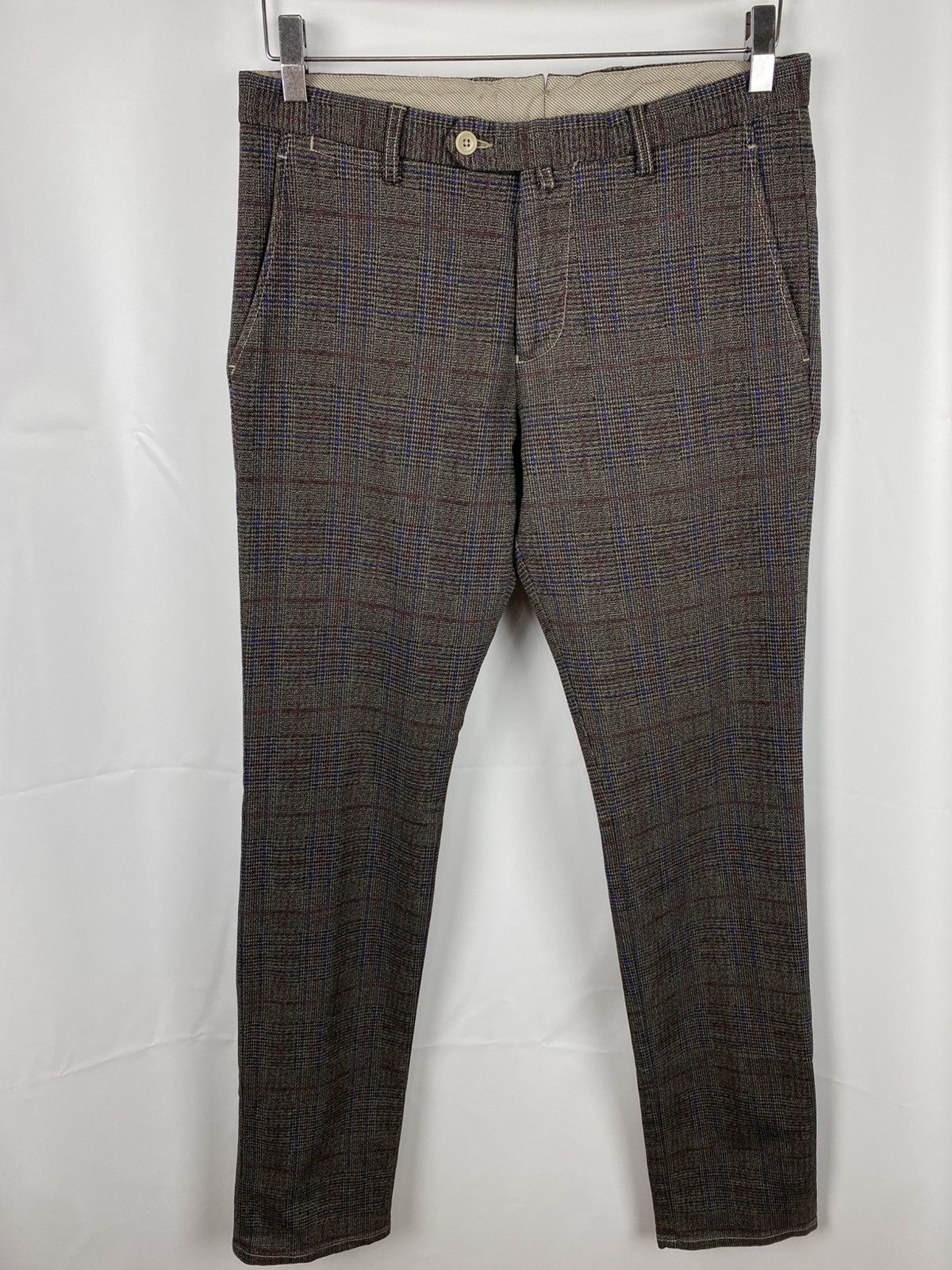 Boggi Boggi Milano Plaid Chino Pants Cotton Viscose size 46 Size US 30 / EU 46 - 1 Thumbnail