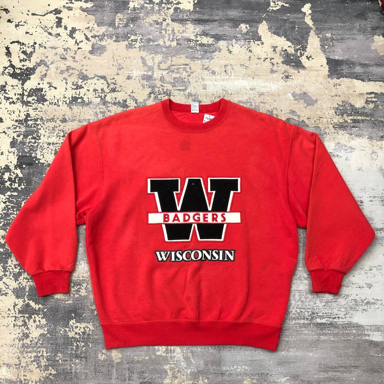 NCAA Y435 VTG WINCONSIN BADGERS BY NCAA SWEATSHIRT Size US L / EU 52-54 / 3 - 1 Thumbnail