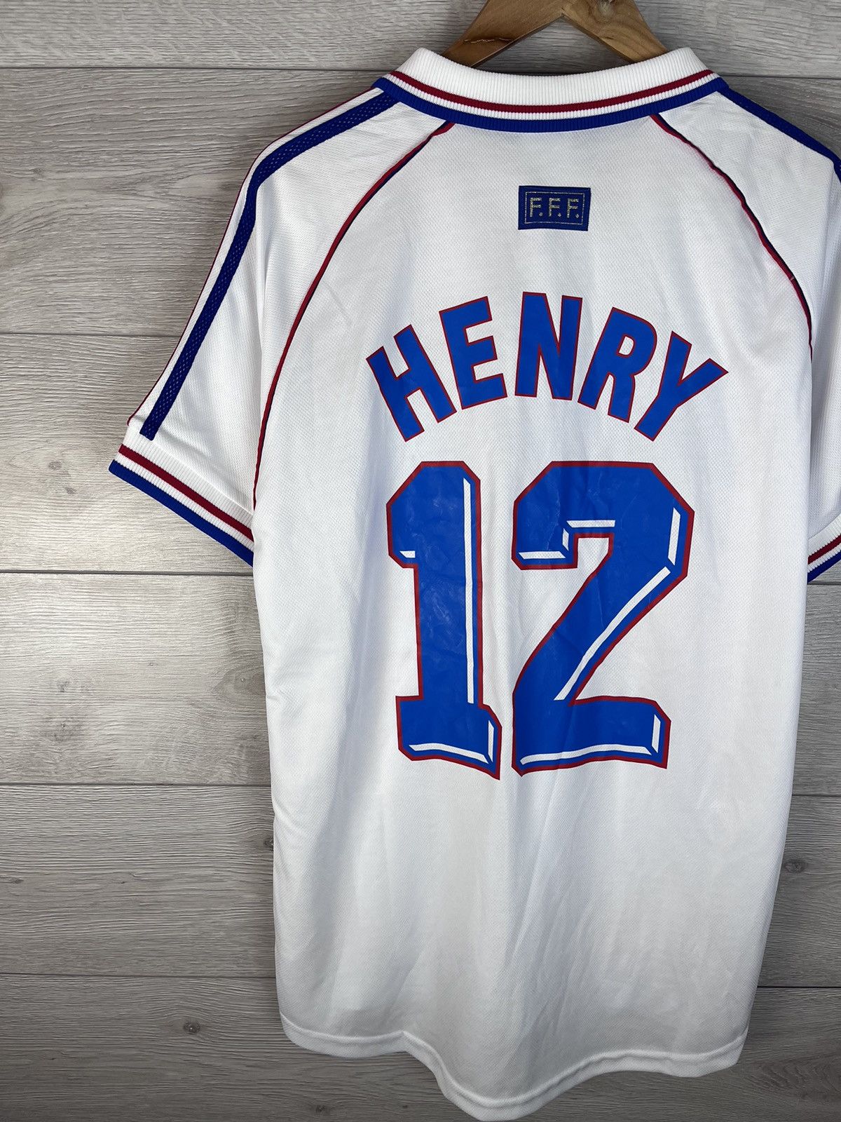 Vintage Vintage men’s soccer jersey Adidas France 🇫🇷 #12 Hanry Size US L / EU 52-54 / 3 - 11 Thumbnail
