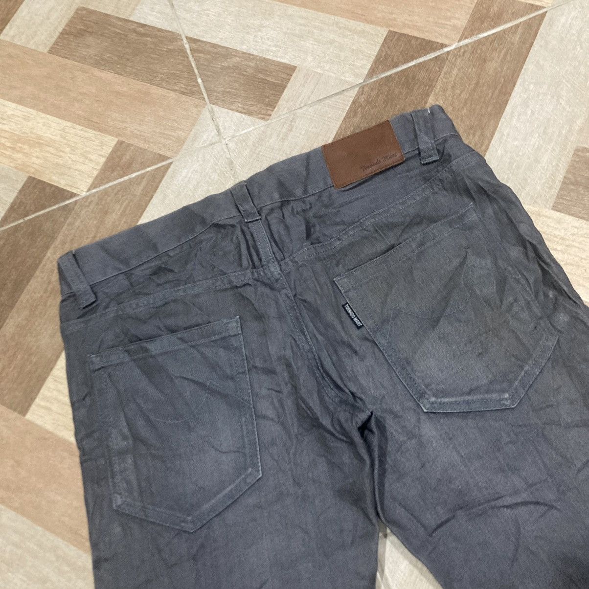 If Six Was Nine TORNADO MART WAX COATED FLARED BOOTCUT DENIM Size US 32 / EU 48 - 6 Thumbnail