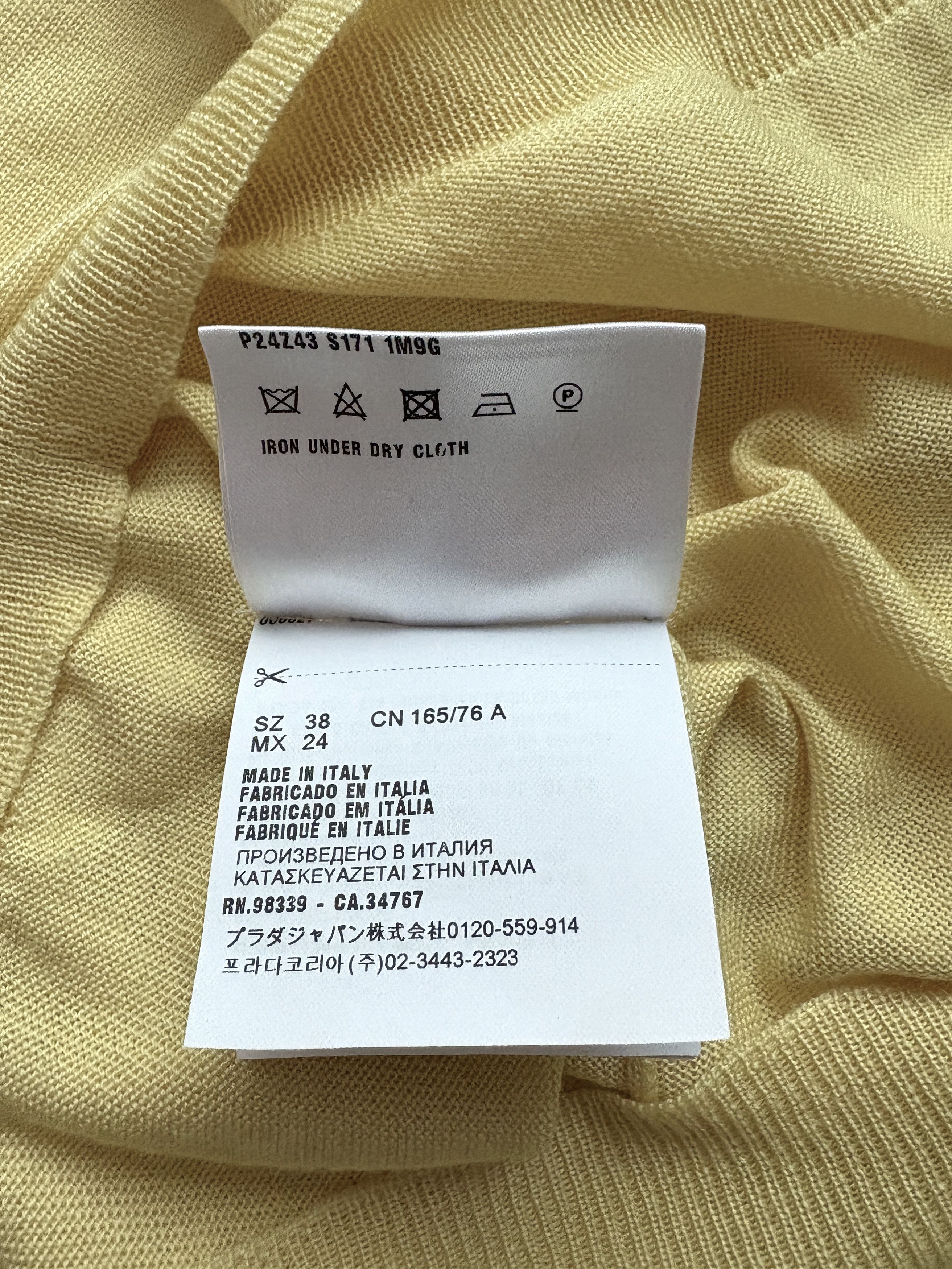 Prada ⚡️QUICK SALE⚡️ 2016 Prada Yellow Wool/Silk Knit Top Size M / US 6-8 / IT 42-44 - 5 Thumbnail