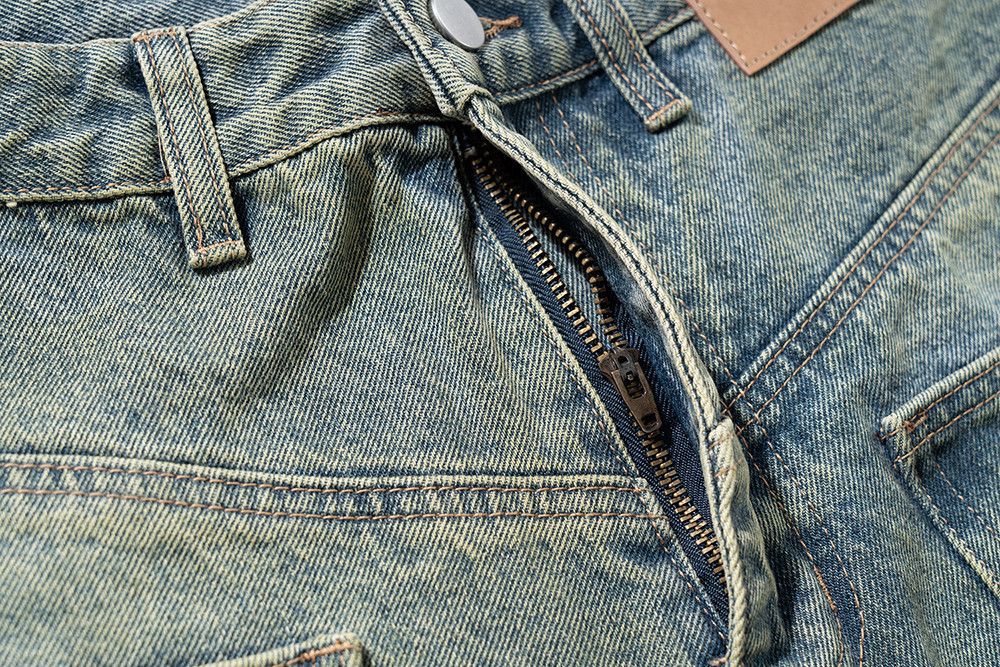 Jean × Vintage Custom Front Pocket Washed Blue Baggy jeans Size US 32 / EU 48 - 4 Thumbnail