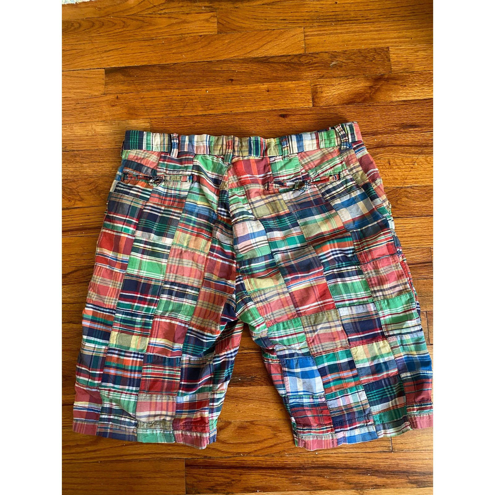 Ralph Lauren Ralph Lauren 90s madras plaid patchwork shorts size 35** Size US 35 - 3 Thumbnail