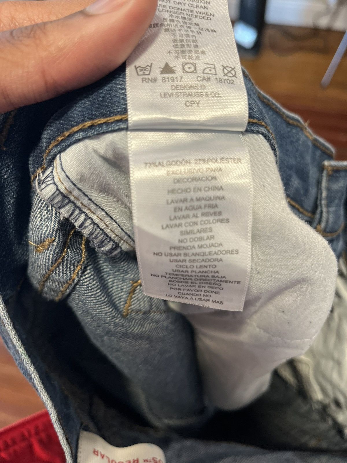 Levi's Levi’s 505 Regular Fit Jeans – Size 29×29 • Unique Painted Size US 29 - 7 Thumbnail