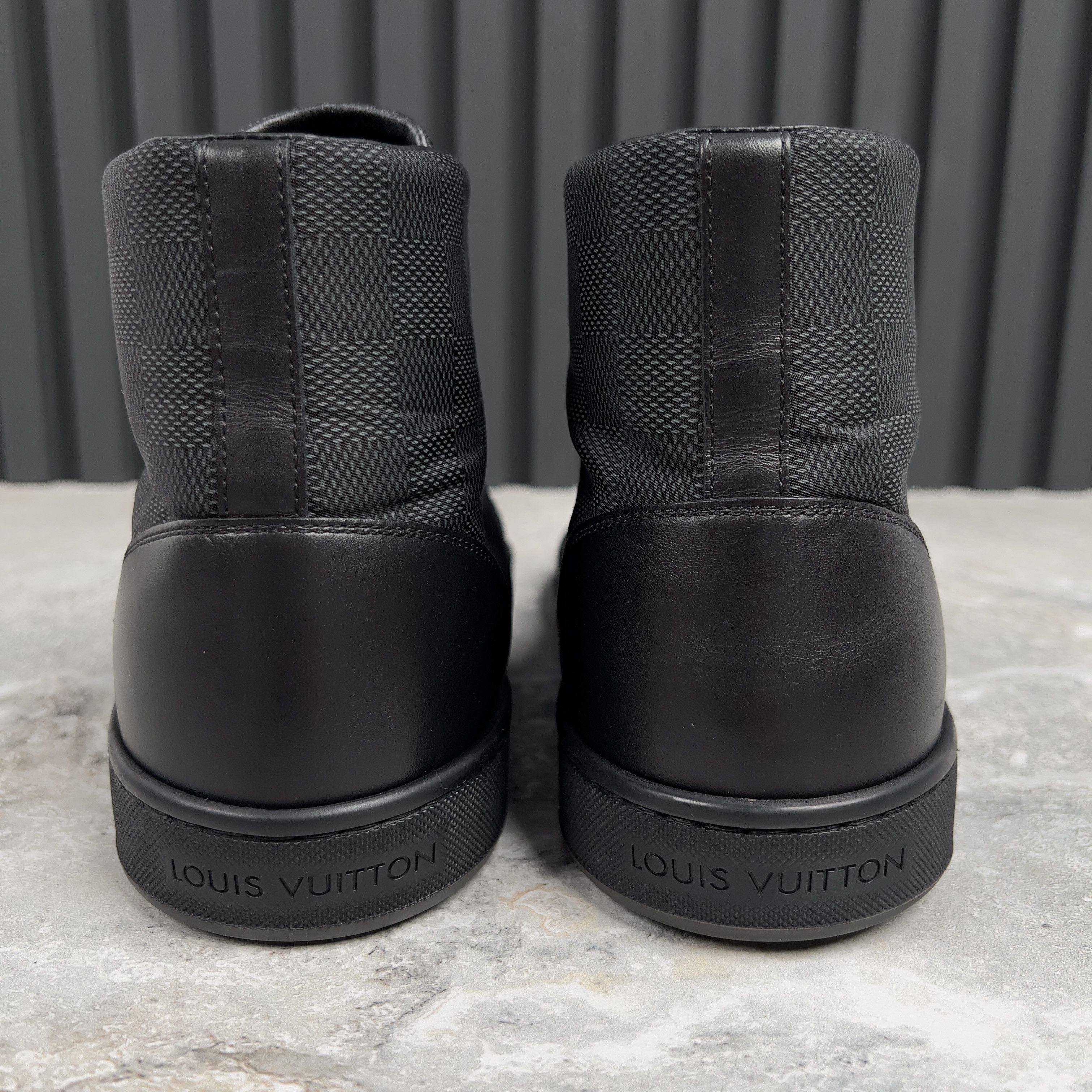 Louis Vuitton Louis Vuitton Offshore Sneakers Damier Black Nylon Size US 12 / EU 45 - 10 Thumbnail