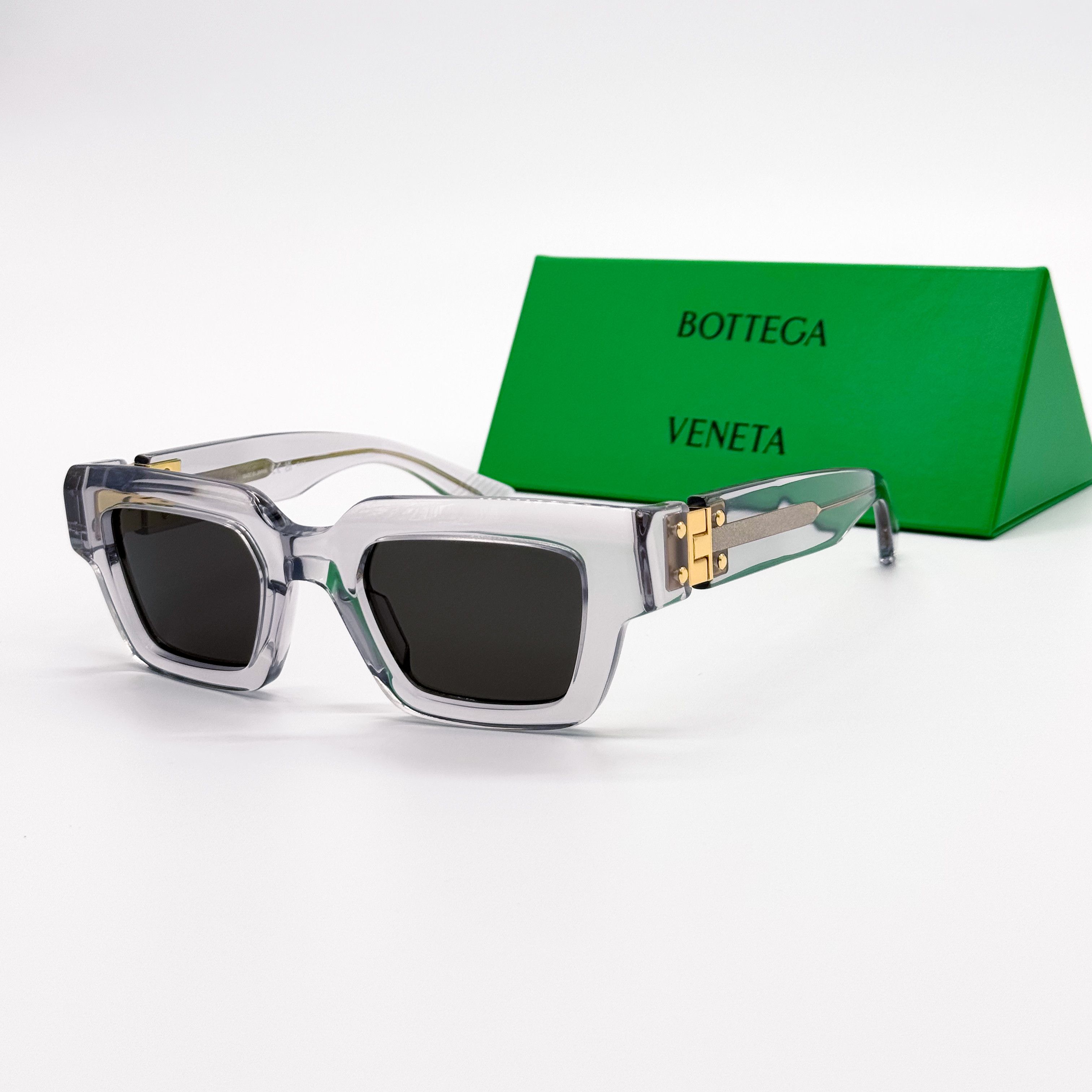 NEW BOTTEGA VENETA BV1230S 001 SUNGLASSES UNISEX CRYSTAL