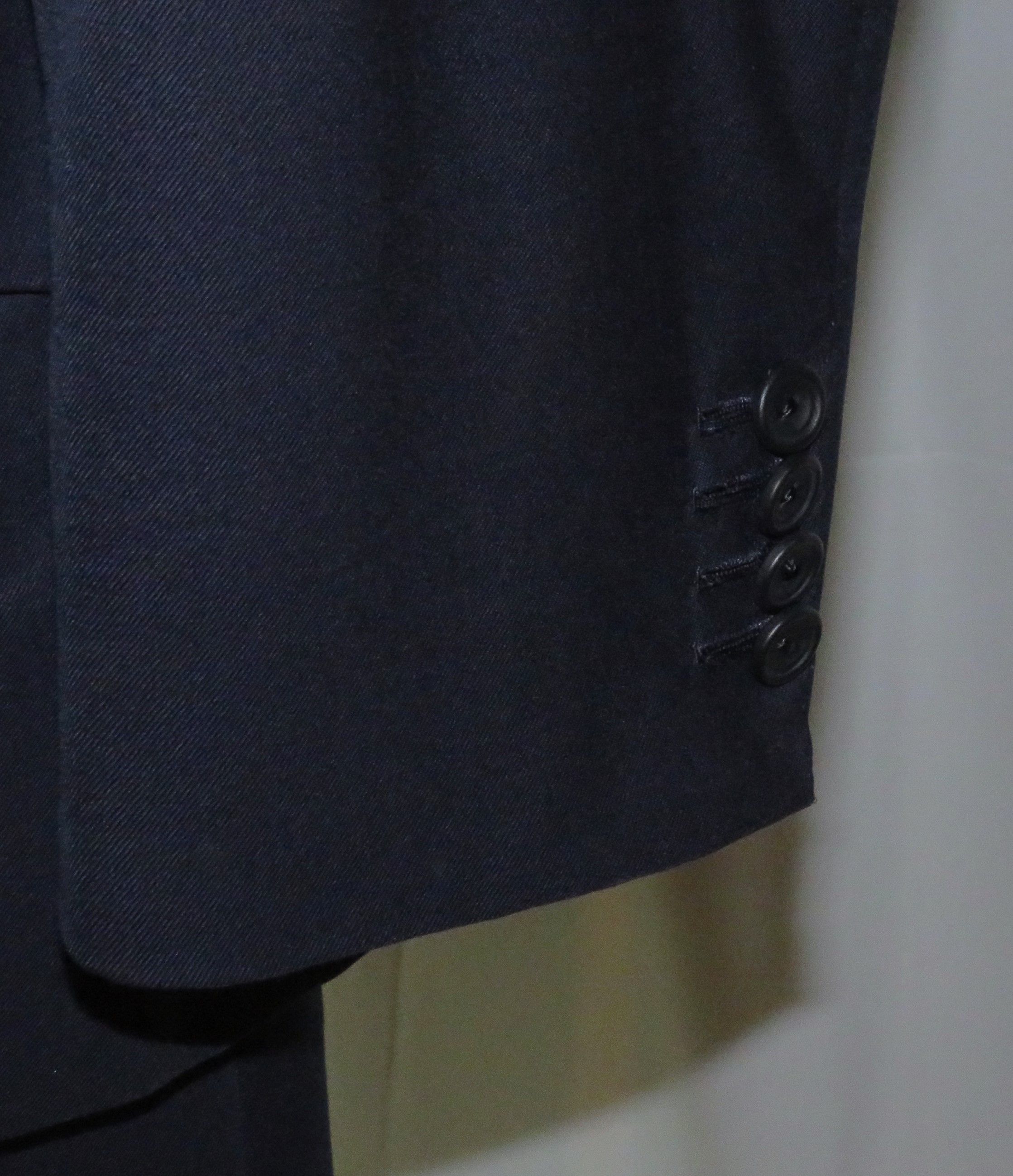 Huntsman × Savile Row Bespoke 2021 Solid Navy One Button Suit 36S Size 36S - 10 Thumbnail