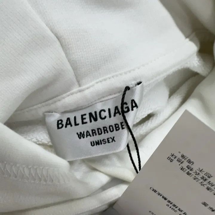 Balenciaga Balenciaga Balenciaga White Medium Fit Hoodie -2507 Size US M / EU 48-50 / 2 - 6 Thumbnail