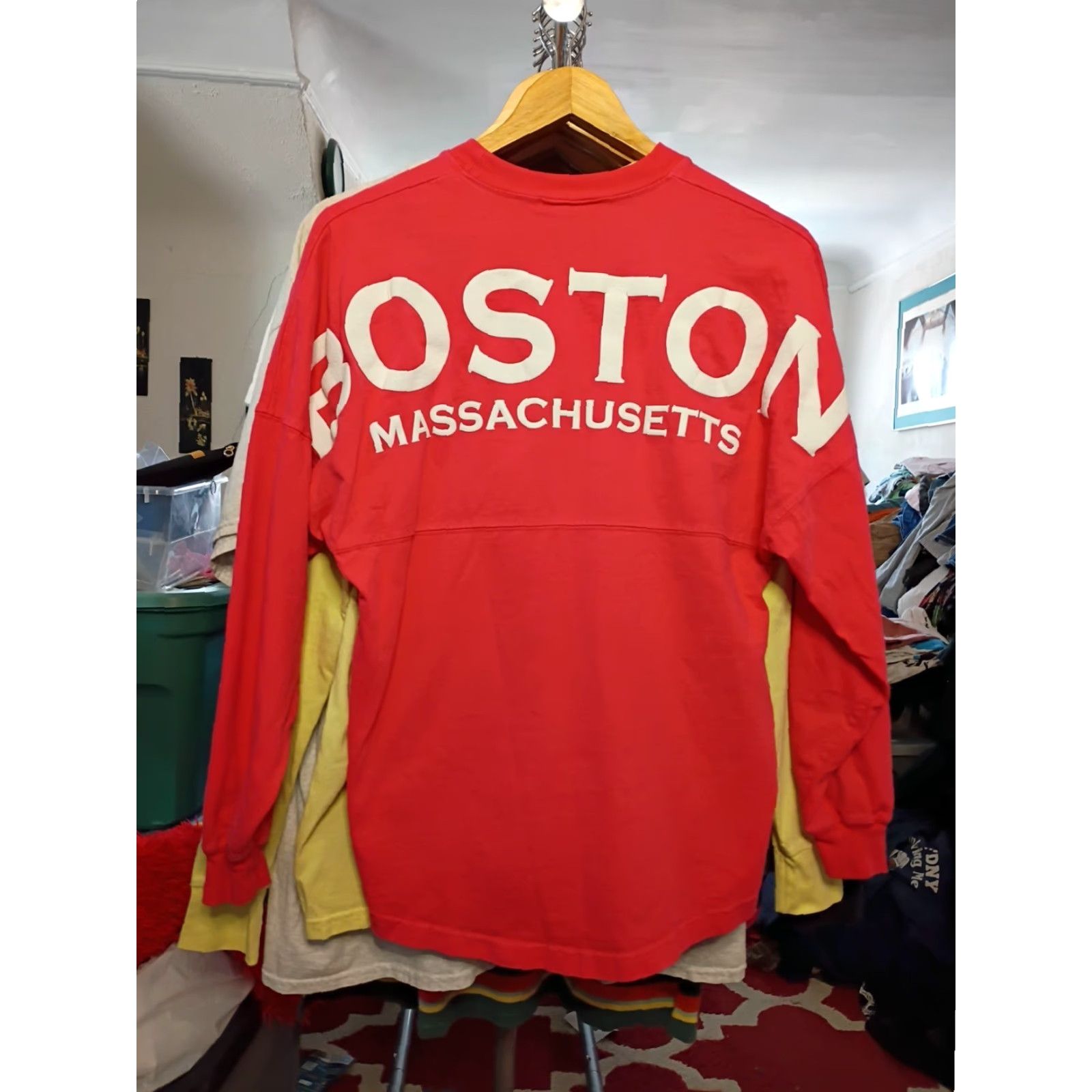 ESPIRIT VINTAGE Spirit Massachusetts Boston Pullover Sweater XS Women Red 100% Cotton USA Spirit Brand USA Womens XS Pullover Sweater Size XS / US 0-2 / IT 36-38 - 4 Thumbnail