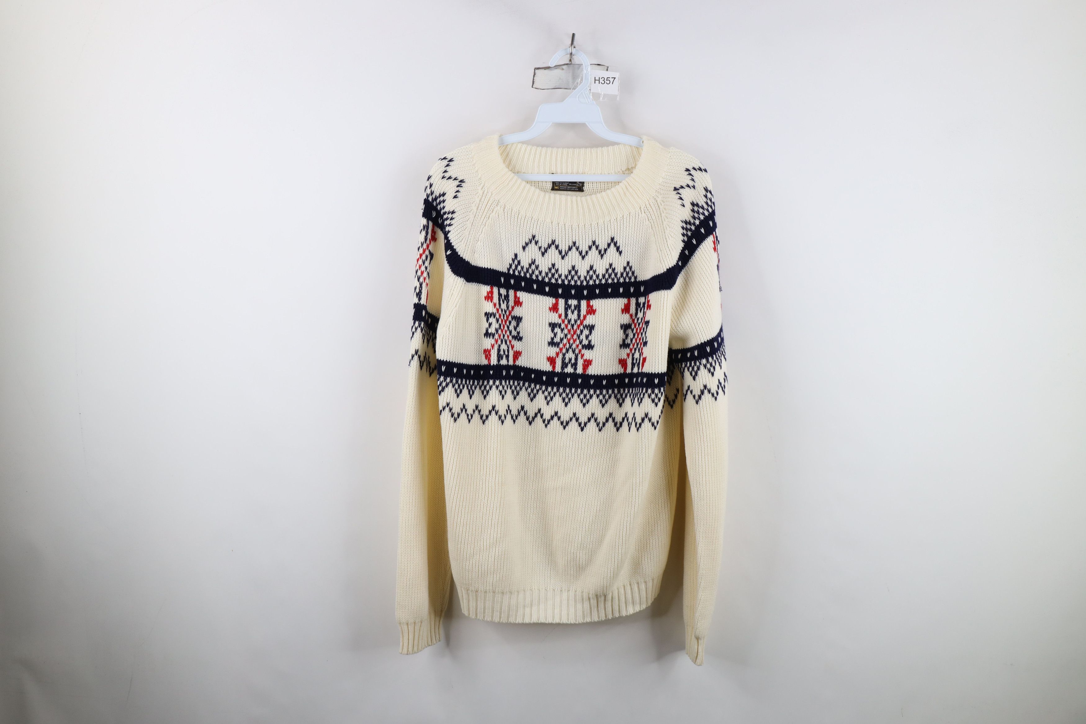 Vintage Vintage 60s 70s Mid Century Modern Ribbed Knit Sweater Size L / US 10 / IT 46 - 1 Thumbnail