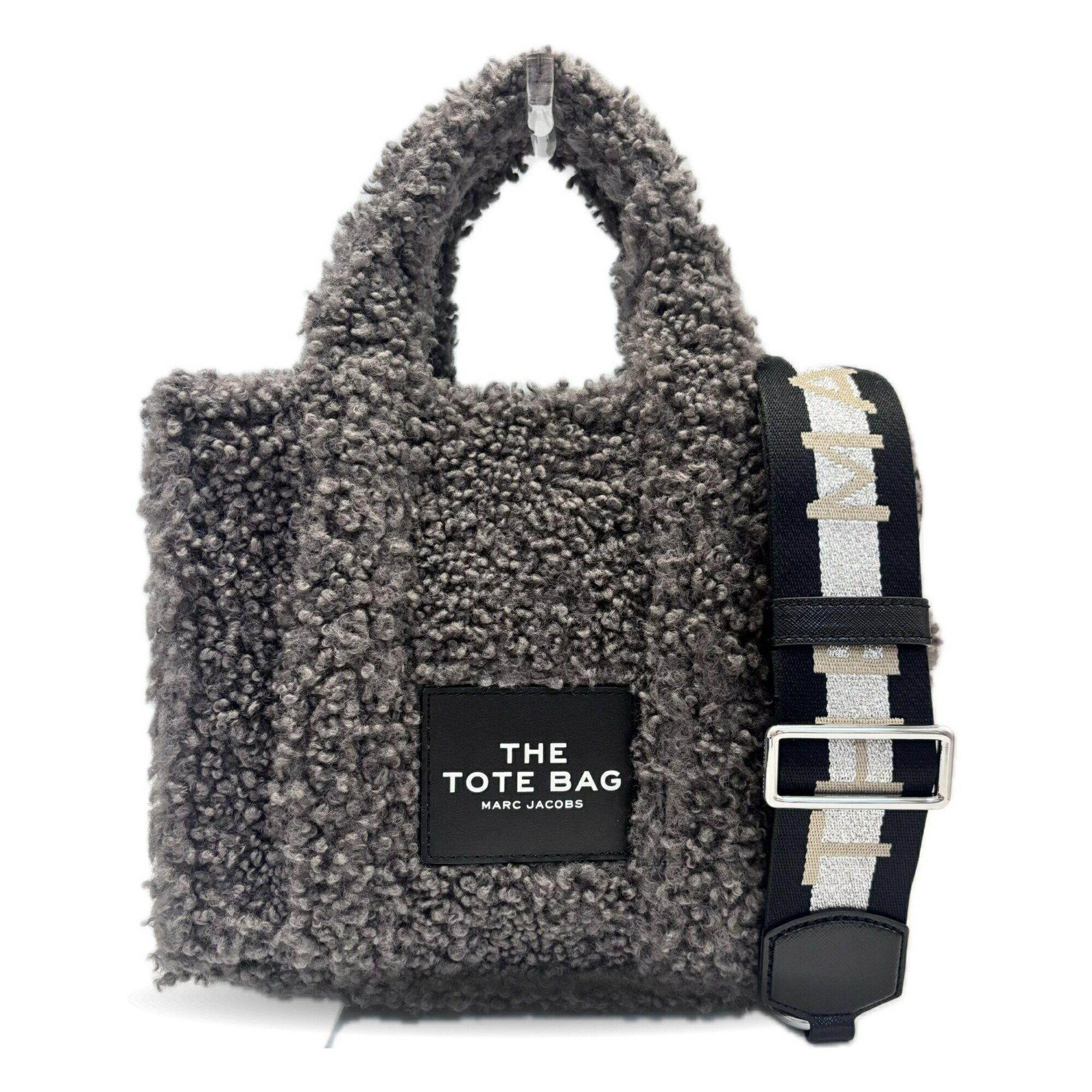 Marc Jacobs Marc Jacobs THE Teddy SMALL Tote Bag with Shoulder Strap, Gray, H012M06FA21, MARC JACOBS Size ONE SIZE - 1 Thumbnail