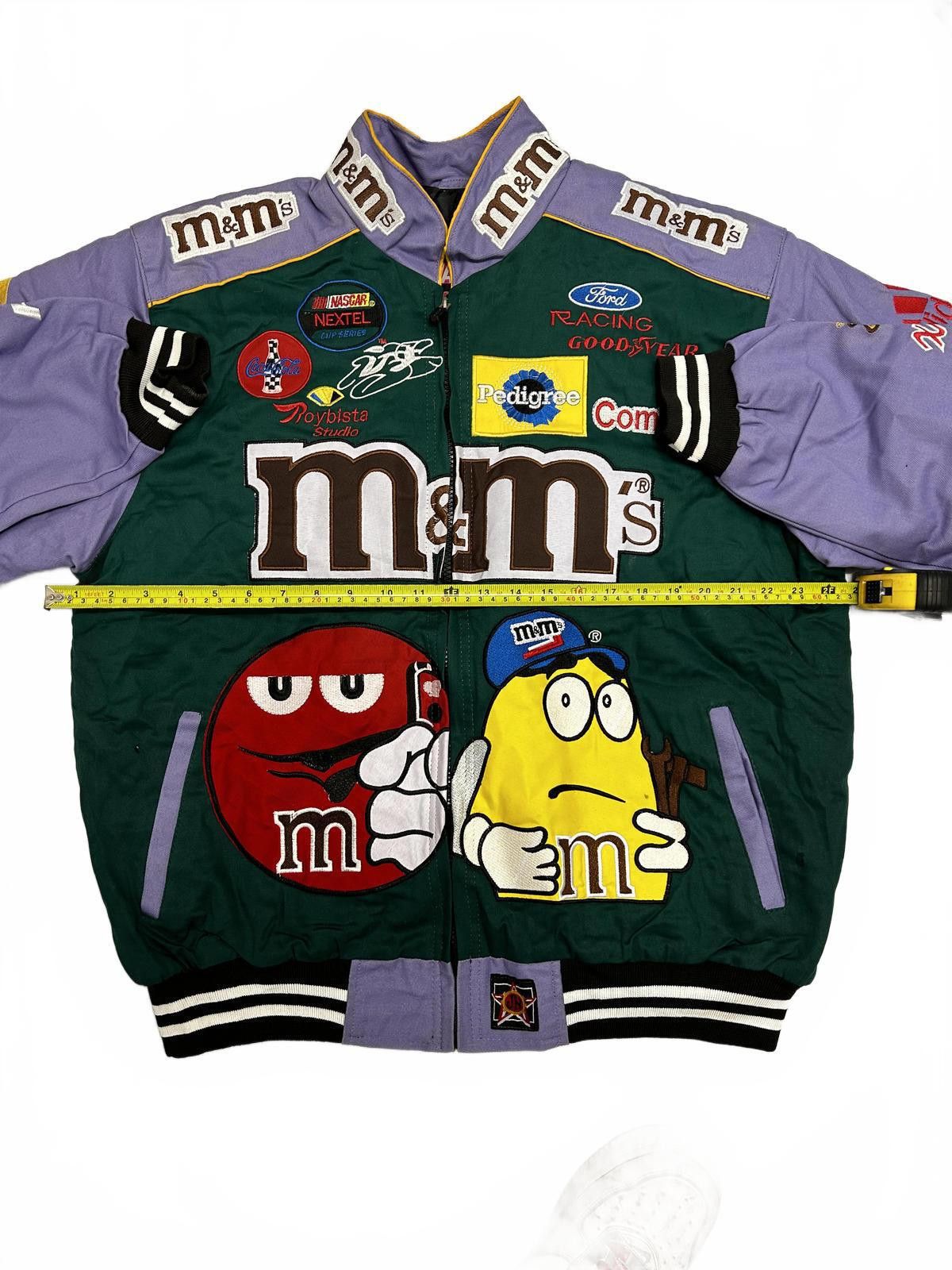 NASCAR Vintage M&M's Racing Varsity Jacket Size US L / EU 52-54 / 3 - 6 Thumbnail