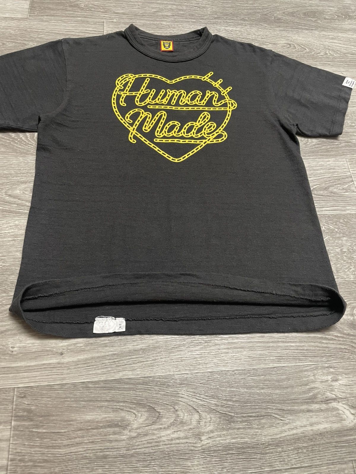 Human Made Human Made Heart Logo T-Shirt Black/Yellow Made In Japan Size US M / EU 48-50 / 2 - 13 Thumbnail