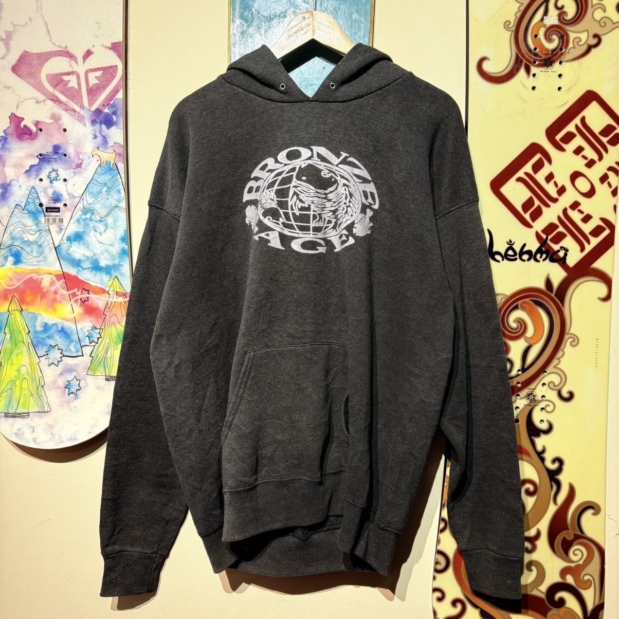 Other Vtg 90s Bronze Age Skateboards Hoodie USA - Lee Heavyweight Size US XL / EU 56 / 4 - 1 Thumbnail