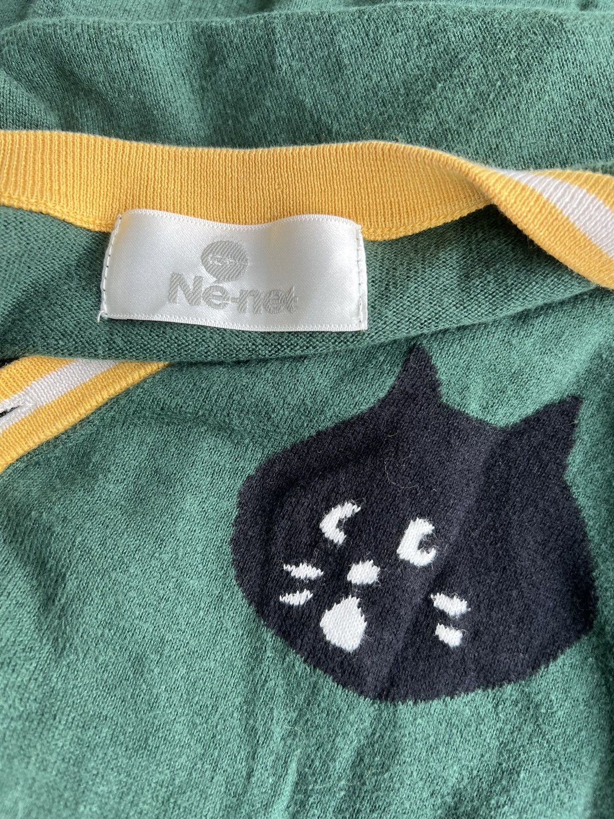 Issey Miyake × Ne-Net Iconic Cats ™️ Logo Ne-Net Button Horn Long Cardigan Size US M / EU 48-50 / 2 - 2 Thumbnail