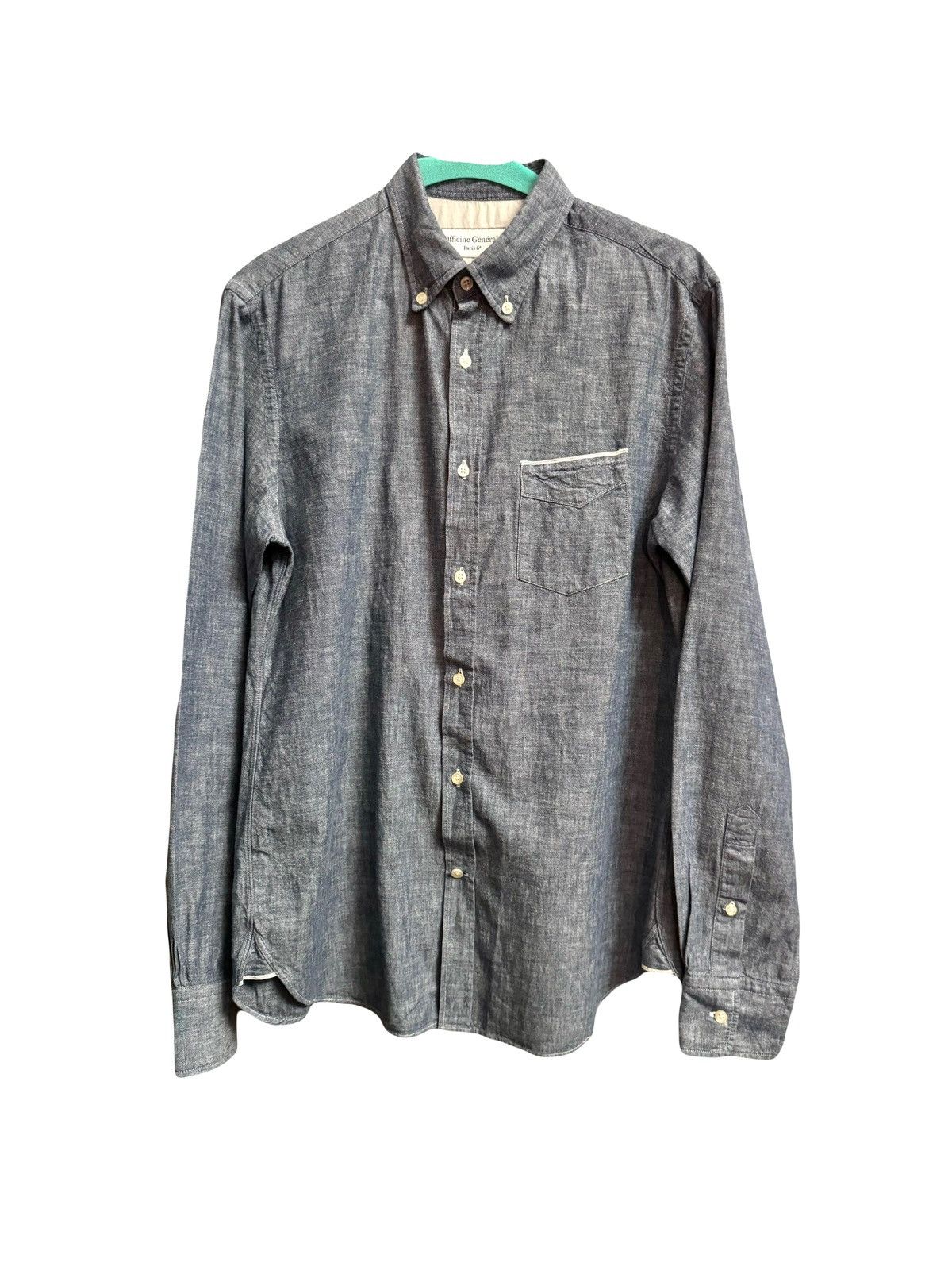 Officine Generale officine générale blue textured shirt S new Size US S / EU 44-46 / 1 - 1 Thumbnail