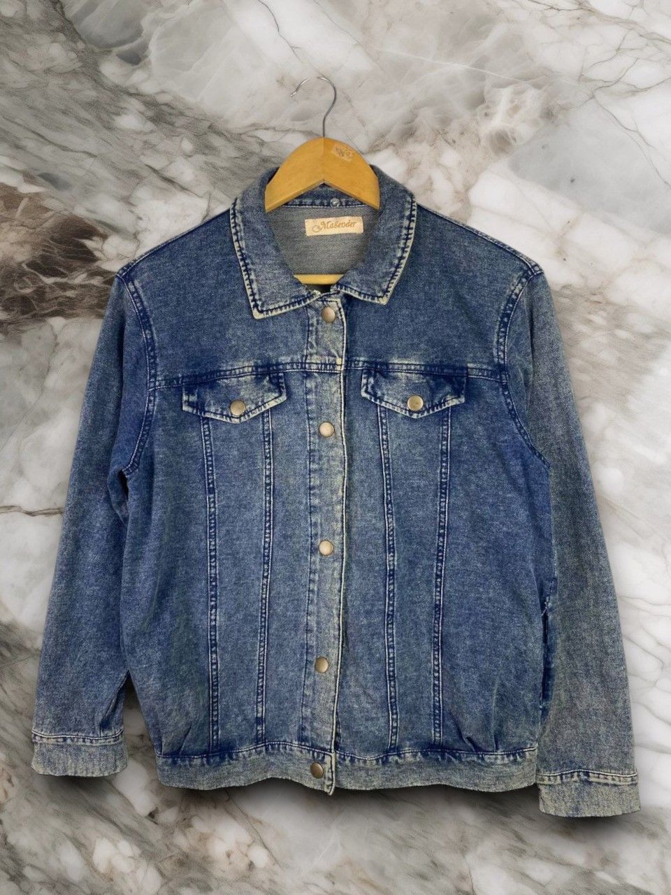 Japanese Brand japanese brand soft denim jacket nice design Size L / US 10 / IT 46 - 1 Thumbnail