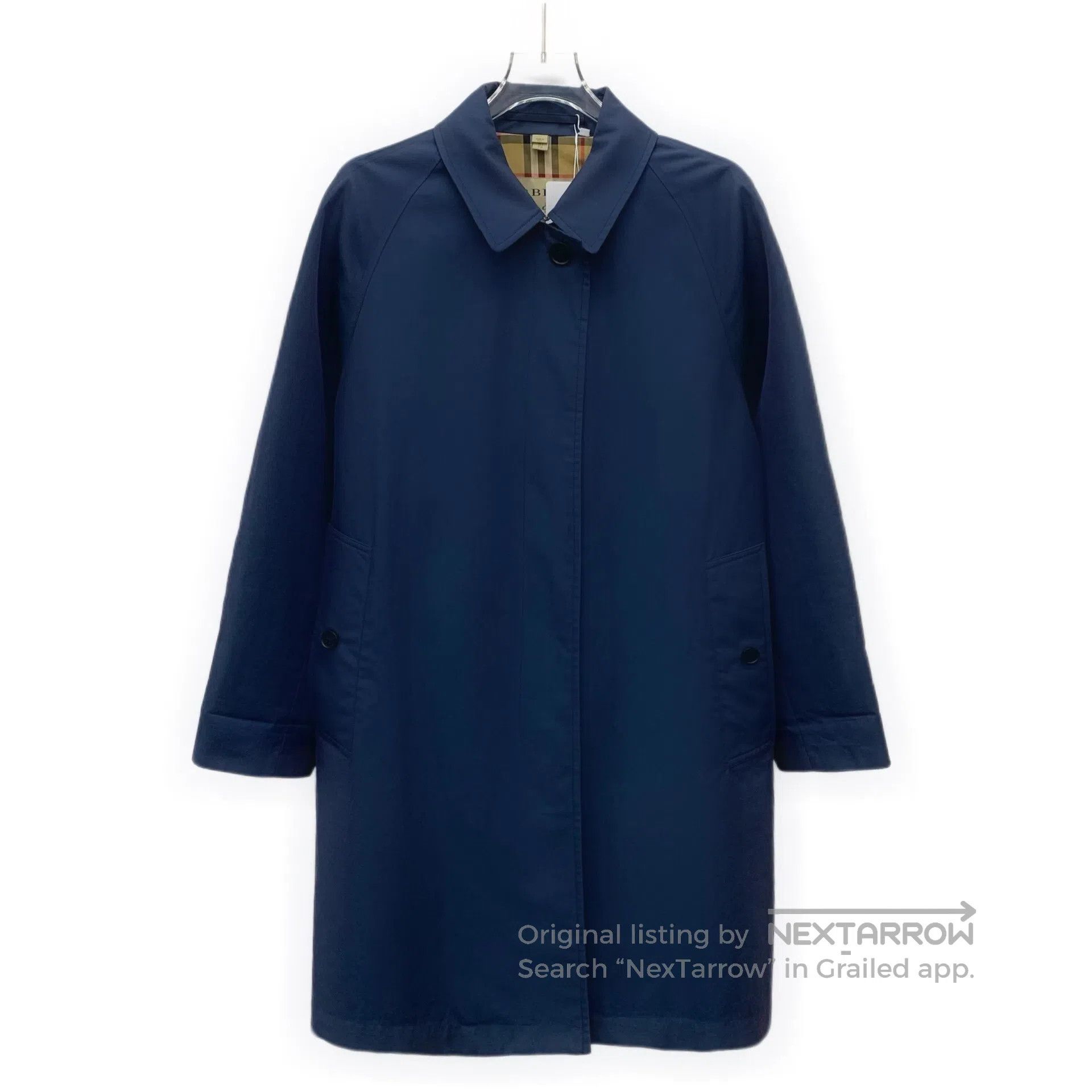 Burberry Burberry Dark Blue Cotton Collar Long Sleeve Windbreaker J Size XXS / US 00 / IT 34 - 1 Thumbnail