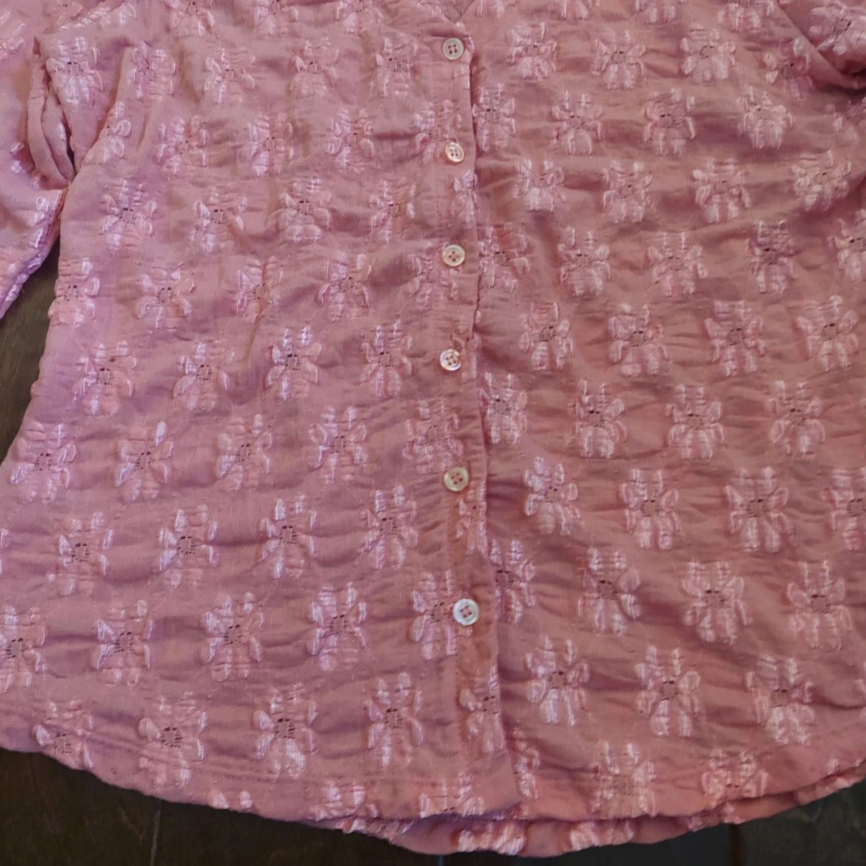 Vintage INC International Concepts Pink Floral Button Up Jacket L Women Size L / US 10 / IT 46 - 4 Thumbnail
