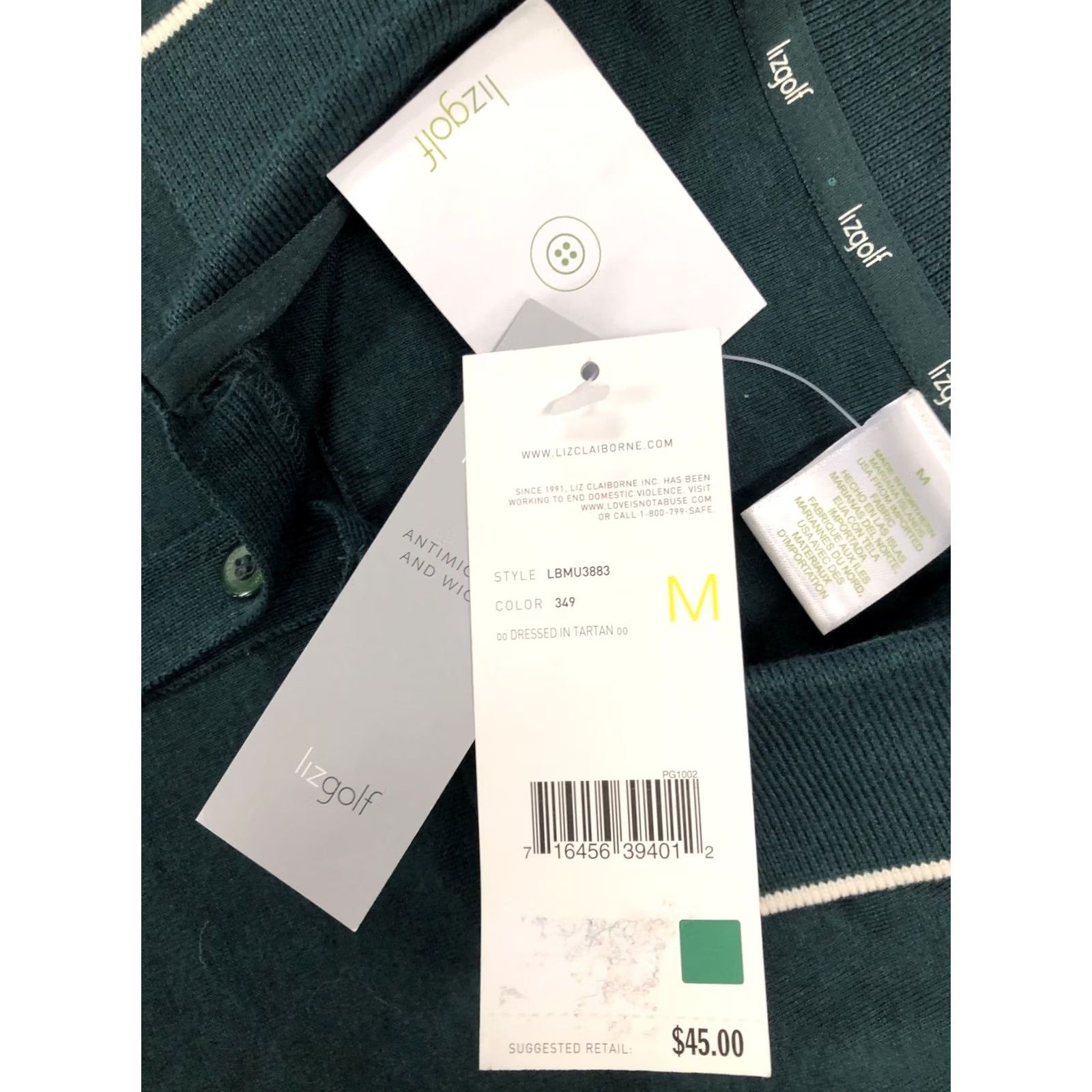 Liz Claiborne NWT Liz Claiborne Golf Polo Shirt Womens M Green Collared Short Sleeve Top New Size M / US 6-8 / IT 42-44 - 2 Thumbnail