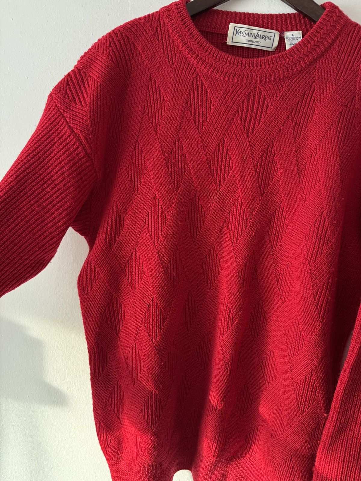 Vintage 🔥 Vintage Yves Saint Lauren Wool Sweater Size US L / EU 52-54 / 3 - 3 Thumbnail