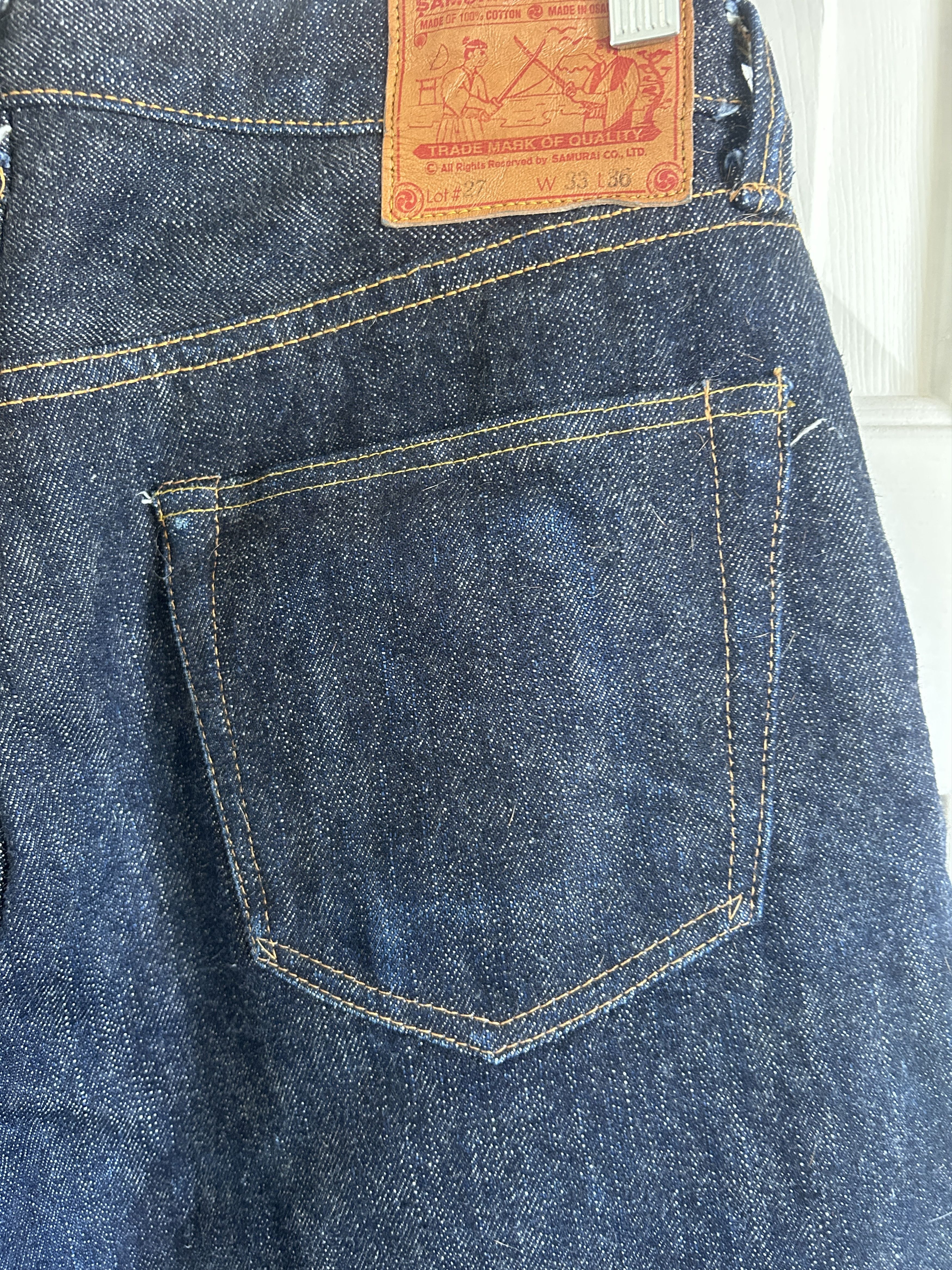 Samurai Jeans Samurai Selvedge Denim S710xx 19oz II "Kiwami" 33x36 Size US 33 - 3 Thumbnail
