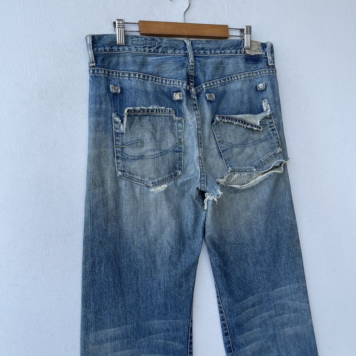 Chip & Pepper Archival Chip & Pepper Destroyed Boro Denim Jeans Size US 31 - 12 Thumbnail