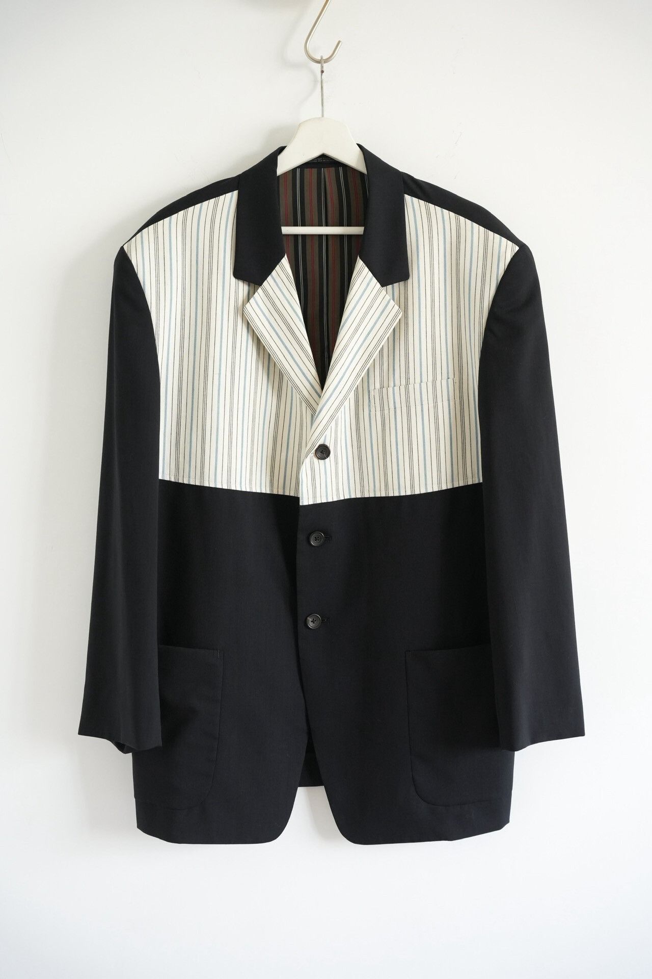 Yohji Yamamoto Yohji Yamamoto 93ss White Stripe Suit Size US S / EU 44-46 / 1 - 1 Thumbnail