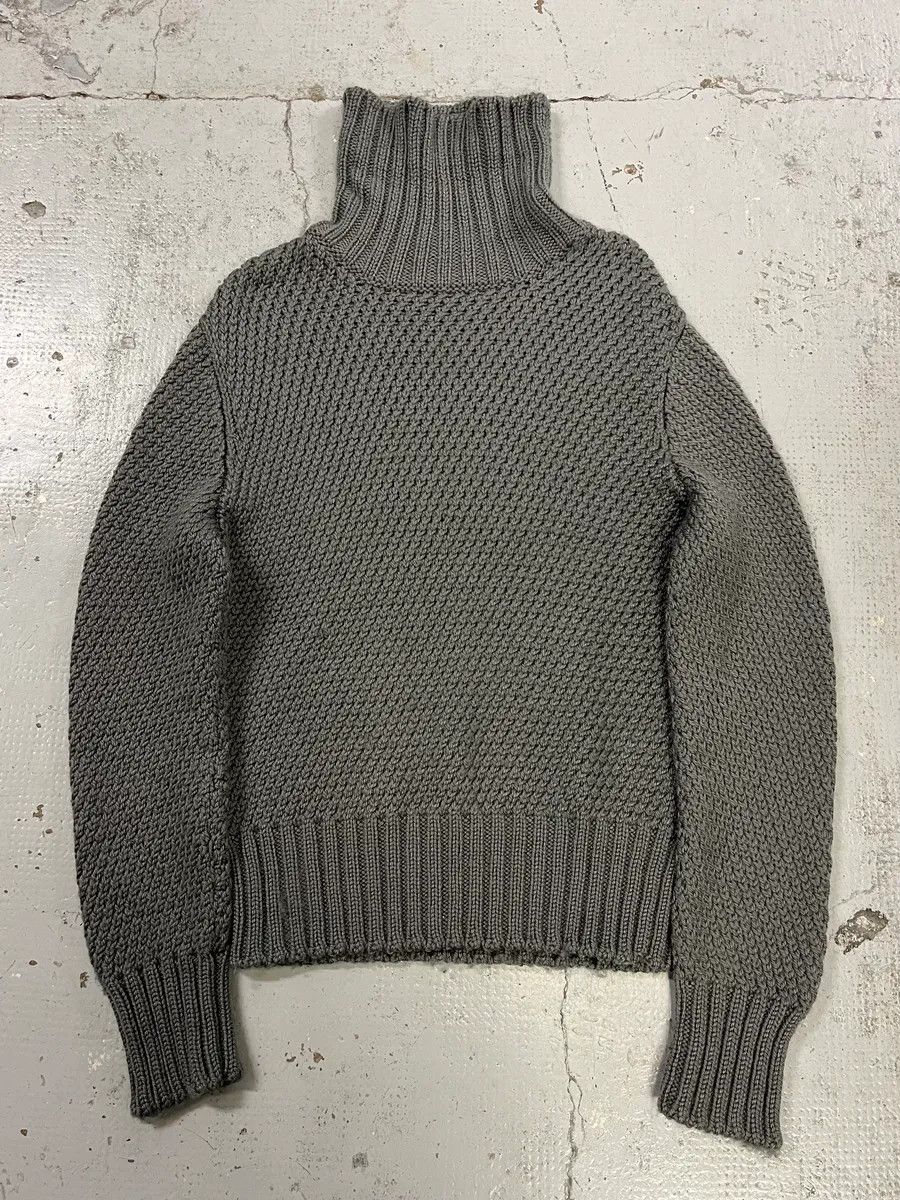 Gucci 2000s Gucci Wool Grey Knitted Turtleneck Sweater Size US M / EU 48-50 / 2 - 1 Thumbnail
