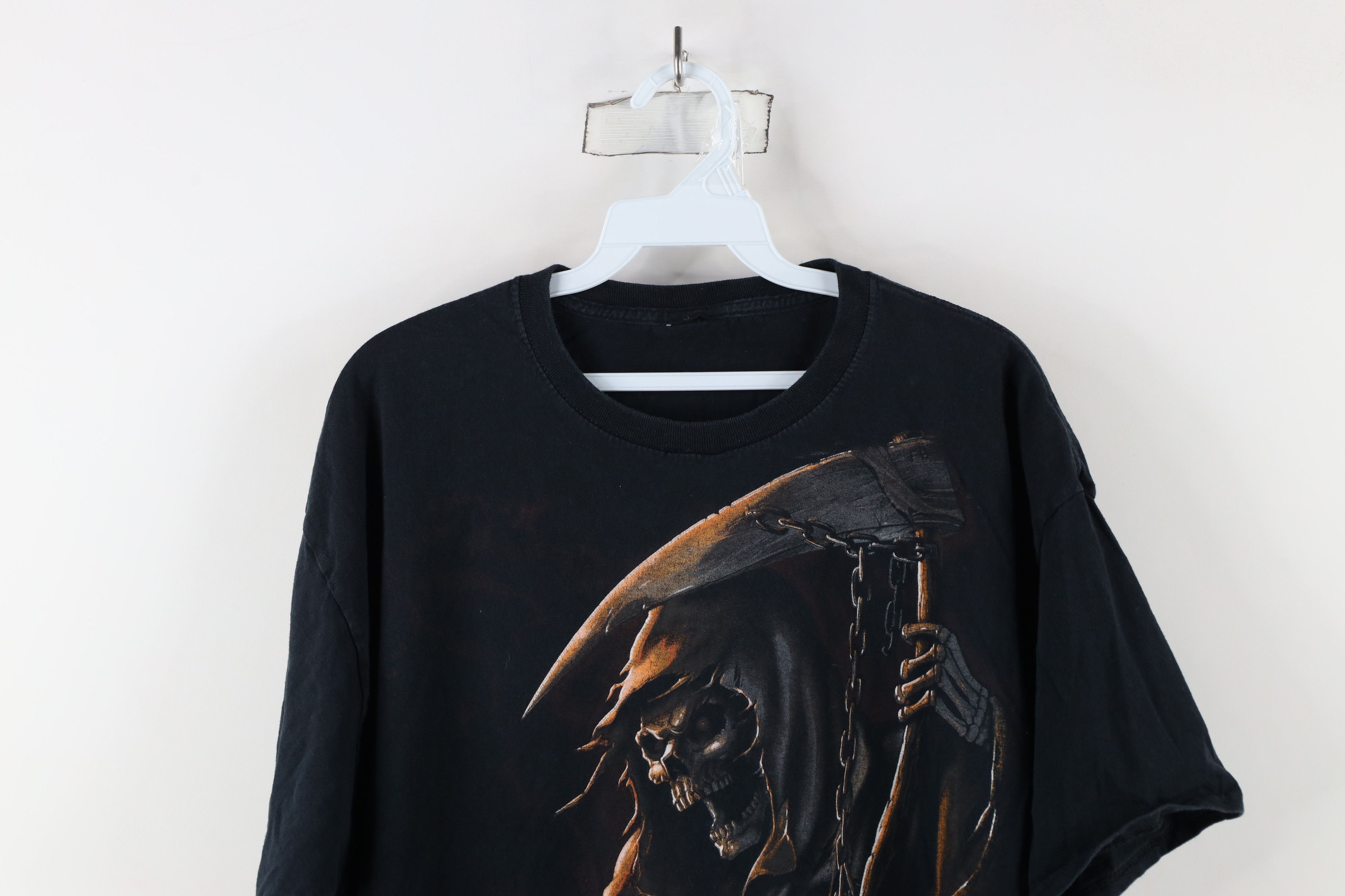 Vintage Vintage Y2K Streetwear Grim Reaper UFC MMA T-Shirt Black Size US XL / EU 56 / 4 - 2 Thumbnail