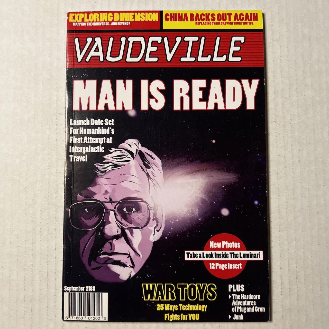 Designer Vaudeville #1 MAN IS READY 2188 Magazine VF/NM RARE HTF Size ONE SIZE - 3 Thumbnail