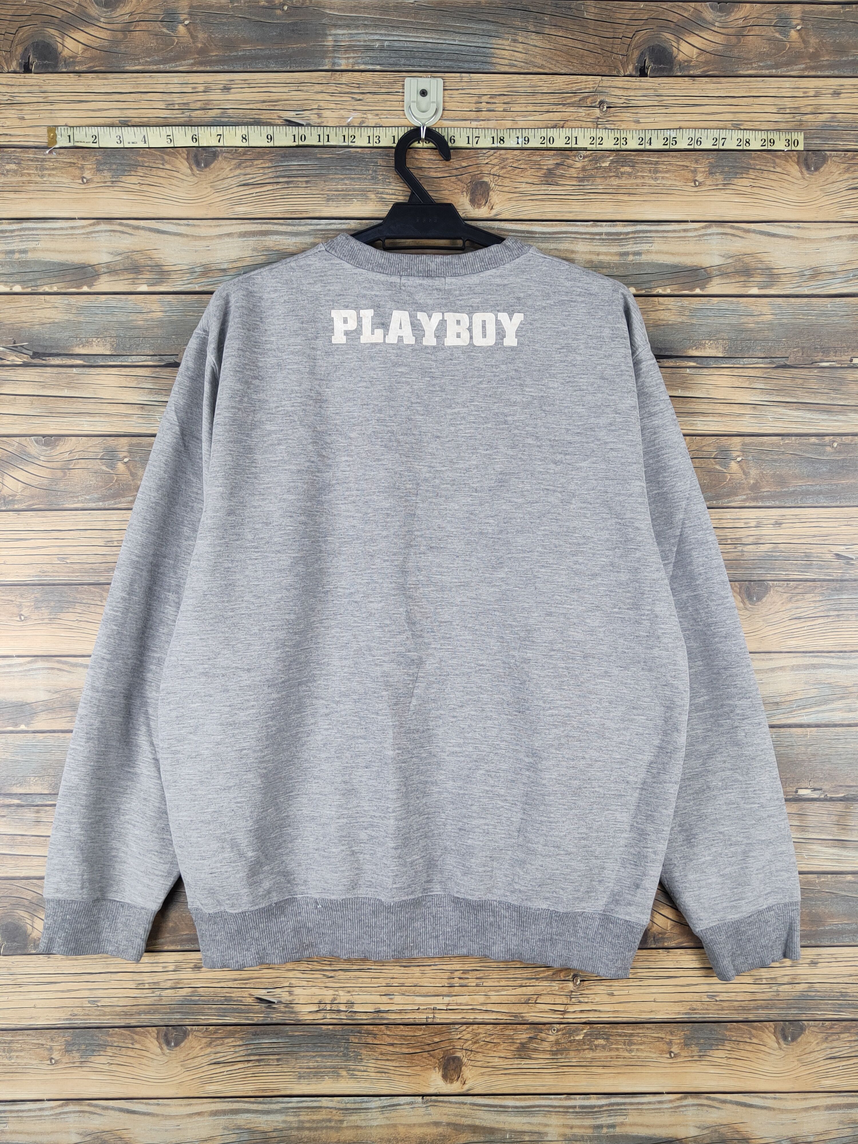 Japanese Brand Playboy vintage big logo Gray Sweatshirts #W1373 Size US L / EU 52-54 / 3 - 8 Thumbnail