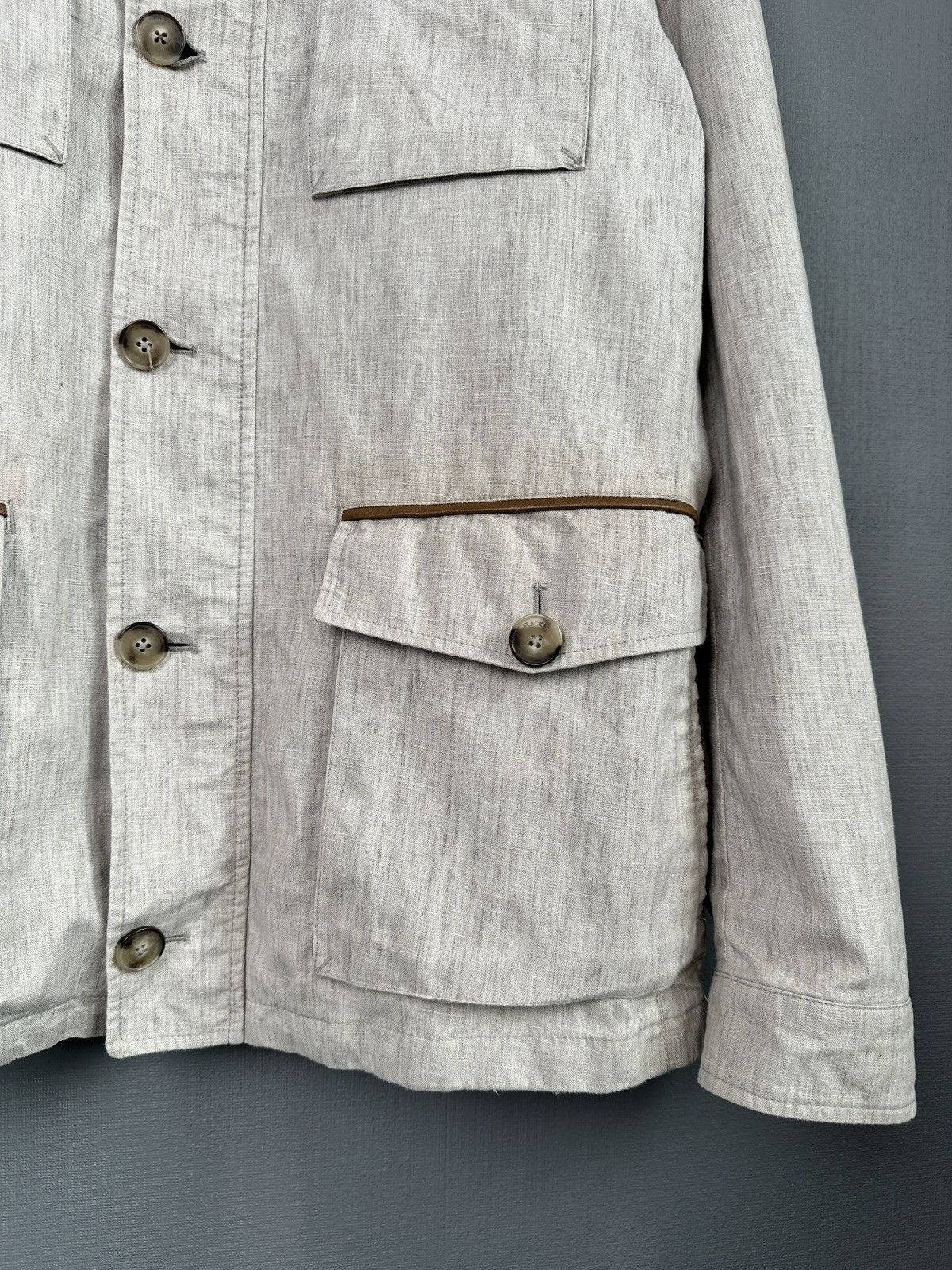 Hackett HACKETT MAYFAIR Storm System Linen Field Jacket Men’s XL Size US XL / EU 56 / 4 - 6 Thumbnail