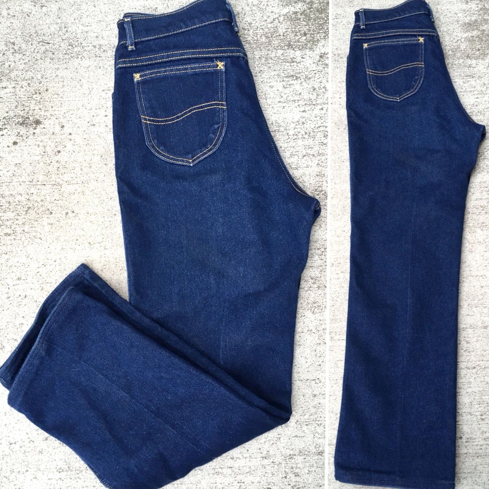 Lee VINTAGE Lee Riders Jeans High Waist US Made Sz 14 30 Waist 40 Inseam 30 Blue 1970s 1980s Mens Size 36" / US 14 / IT 50 - 4 Thumbnail