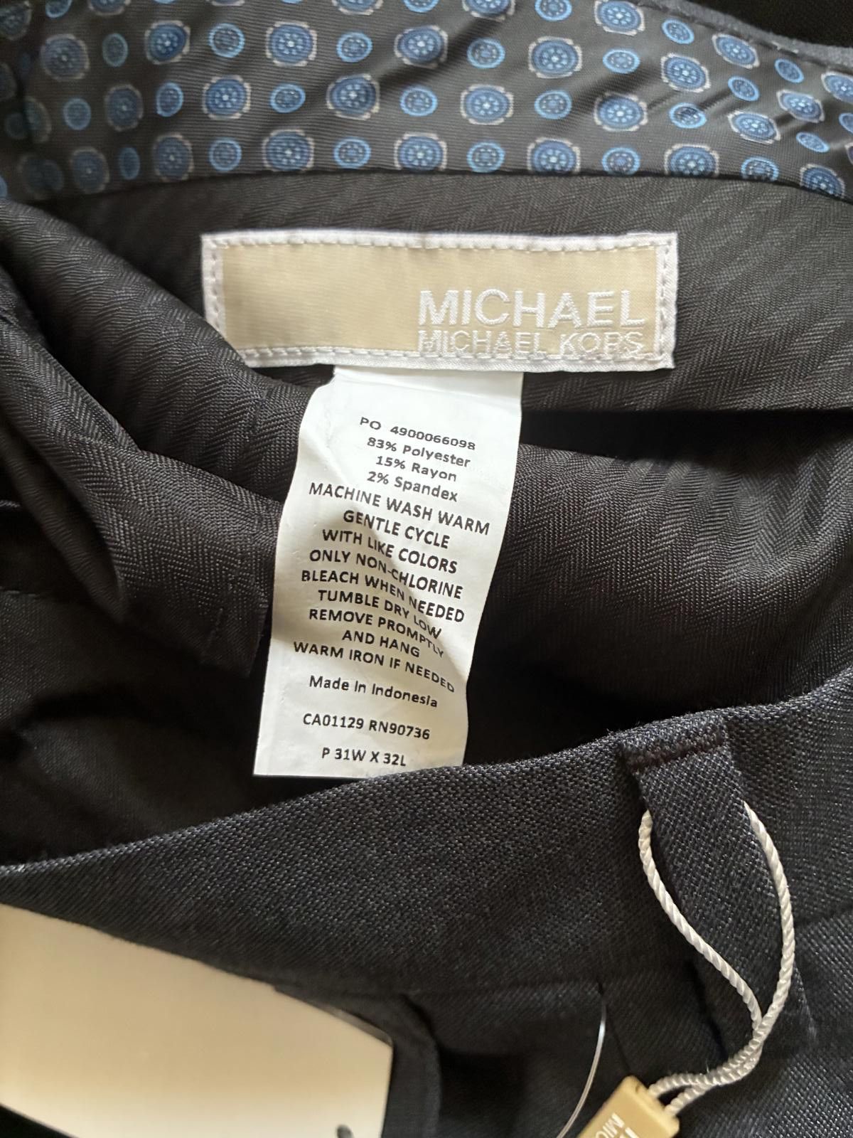 Michael Kors Michael Kors Men's Performance Stretch Gray Dress Slacks Size 38R - 5 Thumbnail
