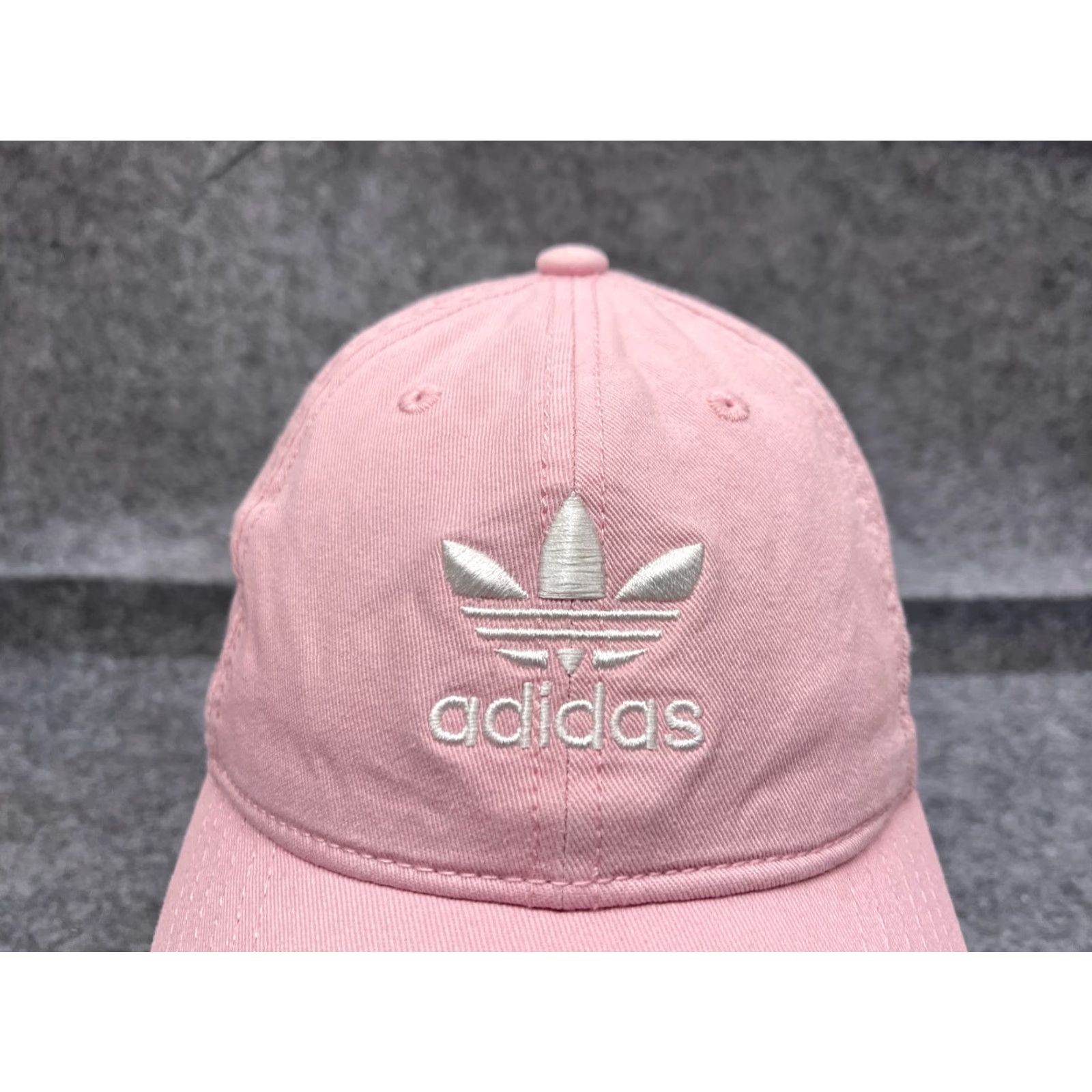 Adidas Adidas Baseball Cap Hat Adult One Size Pink Embroidered 3 Stripes Cotton Sports Outdoor Size ONE SIZE - 2 Thumbnail