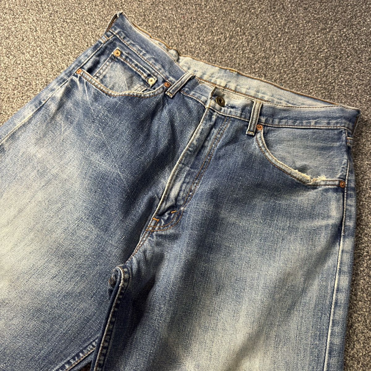 Engineered Garments × Levi's Vintage 90s Levis 504-B3 Distressed Faded Aging Denim USA Size US 34 / EU 50 - 4 Thumbnail