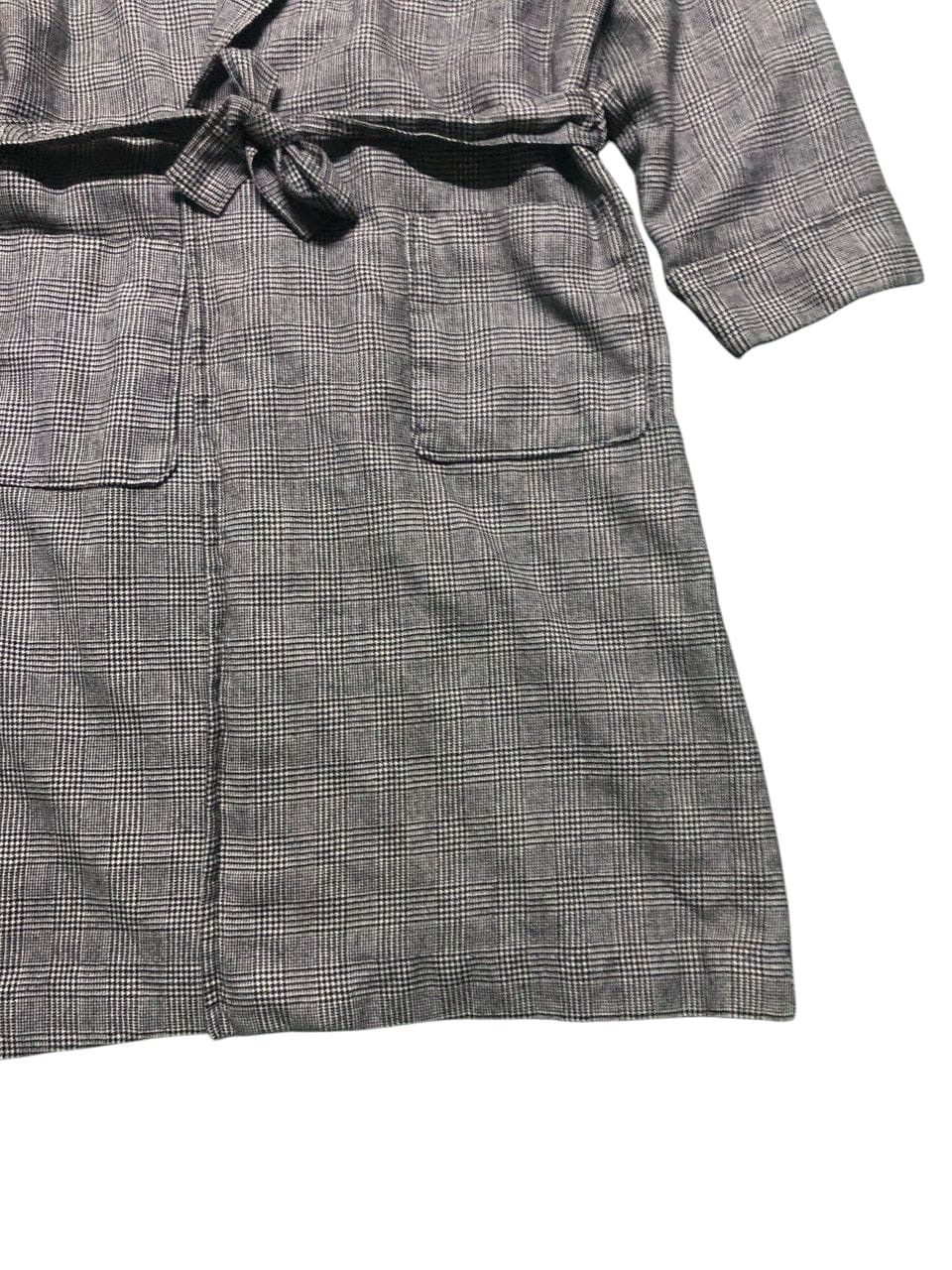 Kenzo × Vintage VINTAGE KENZO PARIS ROBE CHECKED BELTED BUTTONLESS LONG COAT Size US M / EU 48-50 / 2 - 8 Thumbnail