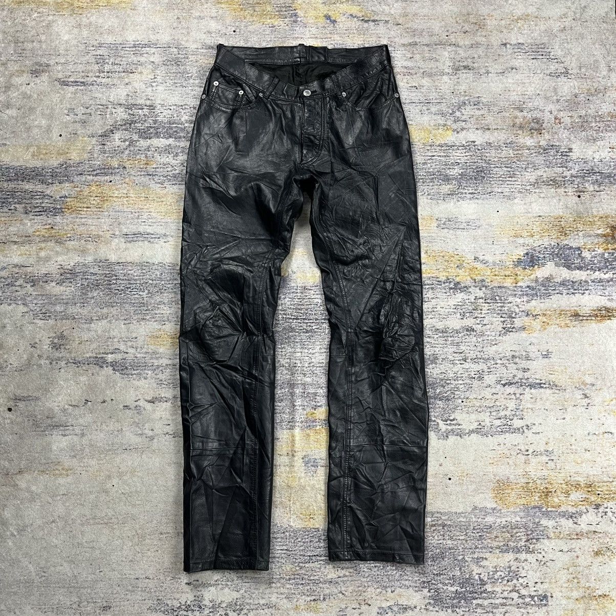 Helmut Lang Vintage Helmut lang leather pants Size US 30 / EU 46 - 1 Thumbnail