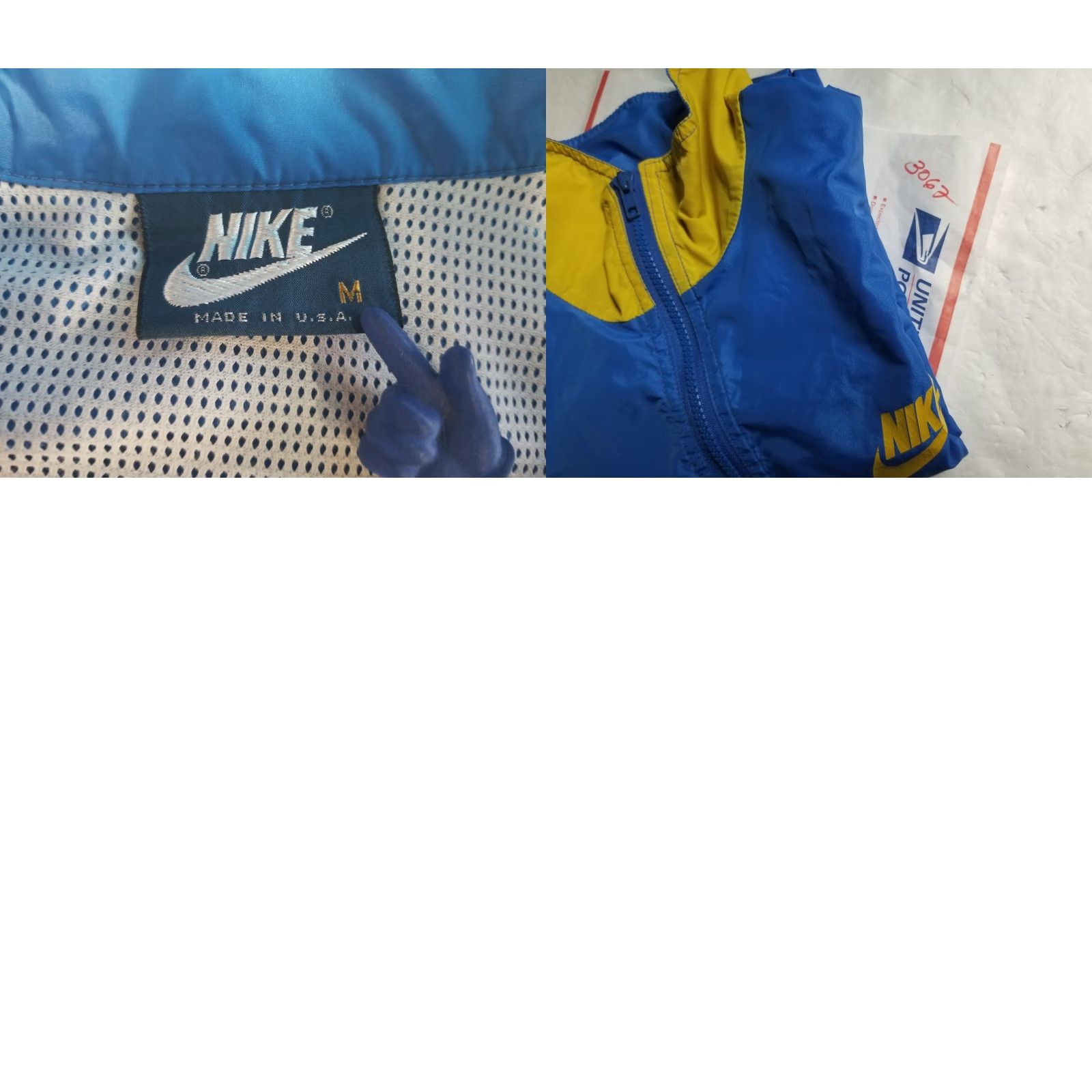 Nike VINTAGE Nike Windbreaker Jacket Boston Marathon USA Blue Yellow M Adult Mens Womens Unisex Medium US Made in USA Size US M / EU 48-50 / 2 - 8 Thumbnail