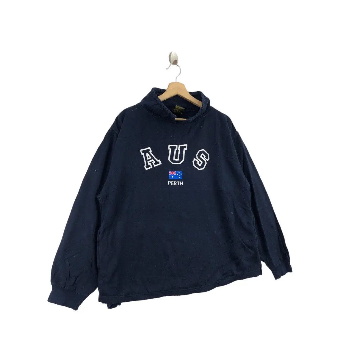 Vintage Vtg AUSTRALIA PERTH Center Flag Logo Turtleneck Sweatshirt Size M / US 6-8 / IT 42-44 - 4 Thumbnail