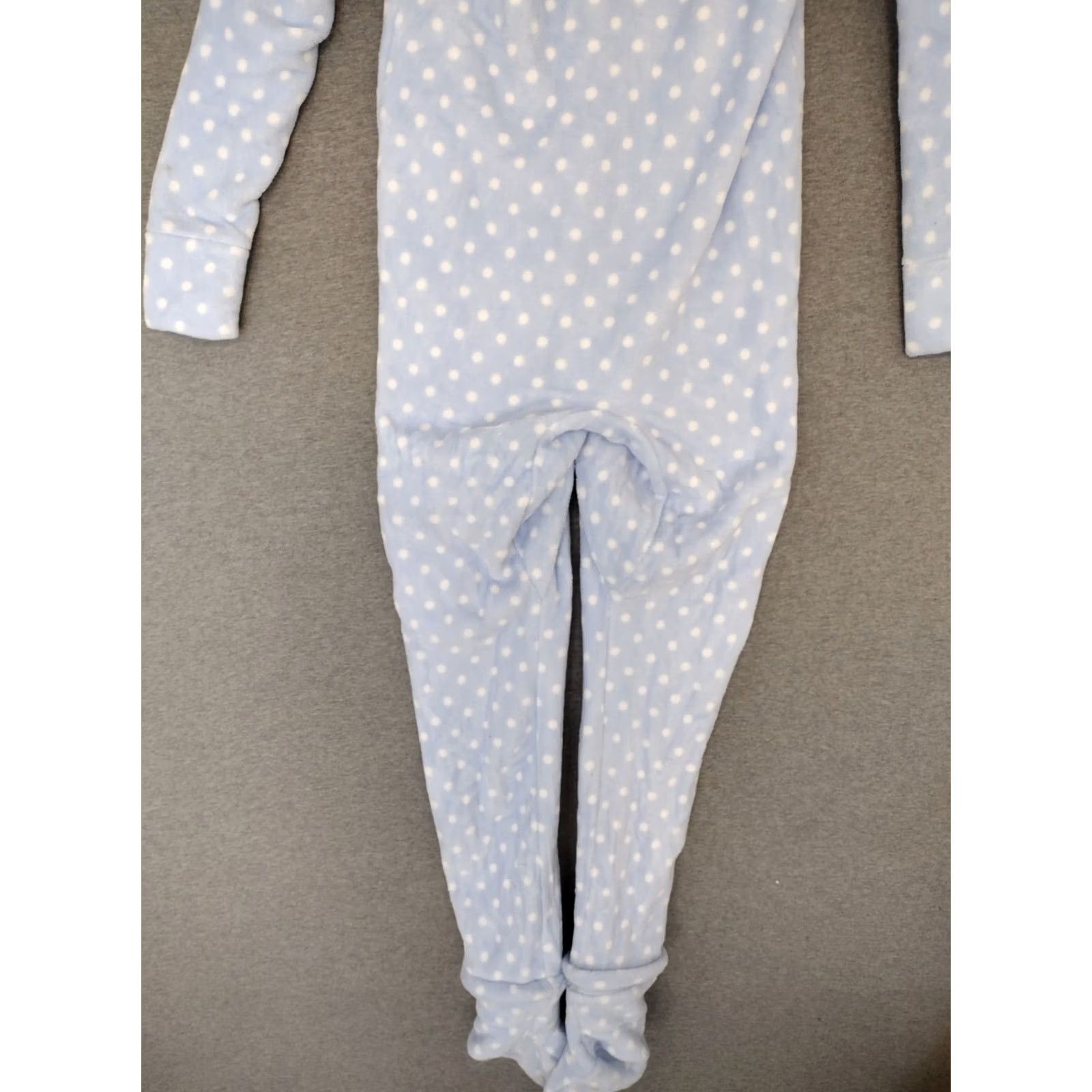 Vintage Alexander Del Rossa Women's Fleece One Zee Hooded Footed Pajamas Blue XS Size ONE SIZE - 3 Thumbnail