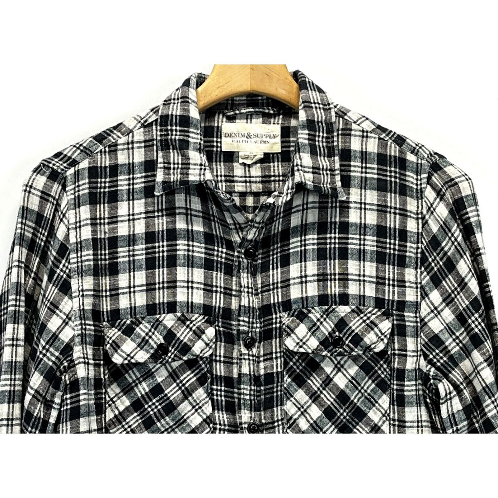 Vintage VINTAGE Denim & Supply Button Up Shirt Mens S Plaid Gauze Flannel Cotton 2 Pocket Utility 90s Classic Preppy Casual Mens Size US S / EU 44-46 / 1 - 3 Thumbnail
