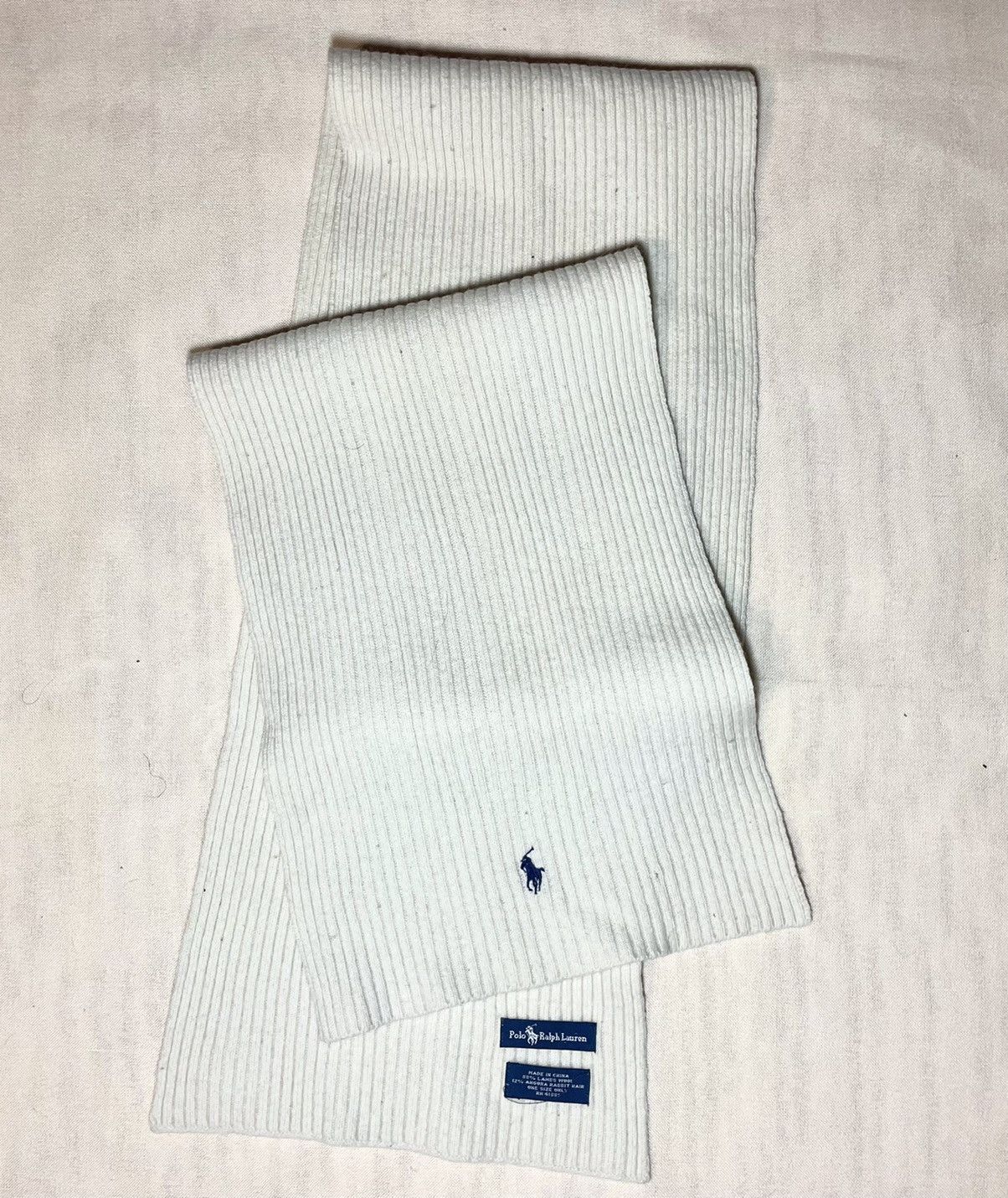 Lauren Ralph Lauren × Polo Ralph Lauren × Ralph Lauren Polo Ralph Lauren white wool scarf Size ONE SIZE - 2 Thumbnail
