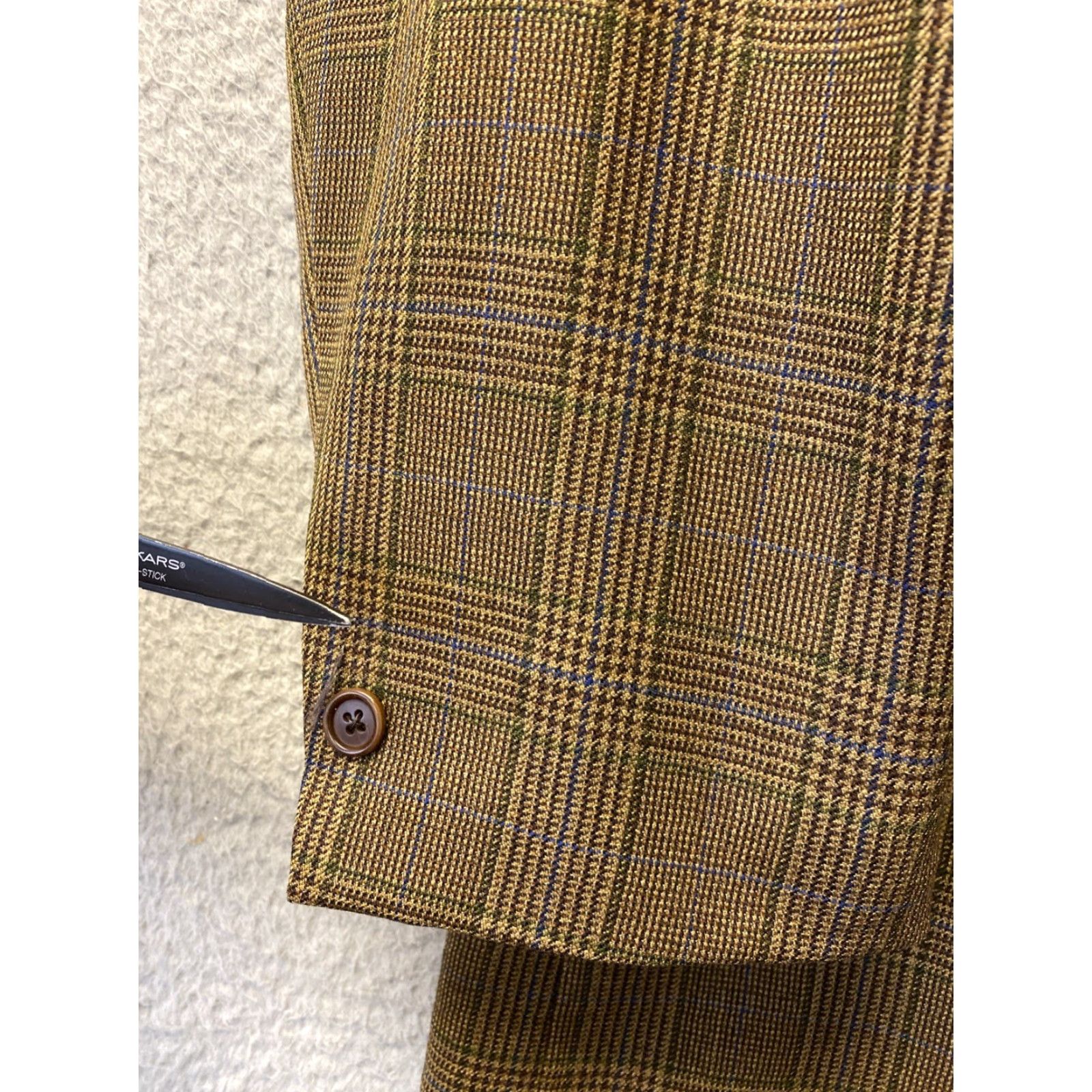 Brooks Brothers BROOKS BROTHERS 346 Blazer Jacket Glen Plaid Brown Wool 42R Mens Size 42R - 6 Thumbnail