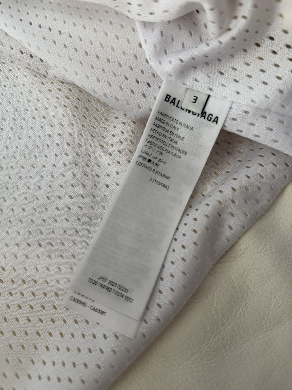 Balenciaga Balenciaga SS23White Runway Moto Jacket Sz.3 Size US L / EU 52-54 / 3 - 17 Thumbnail