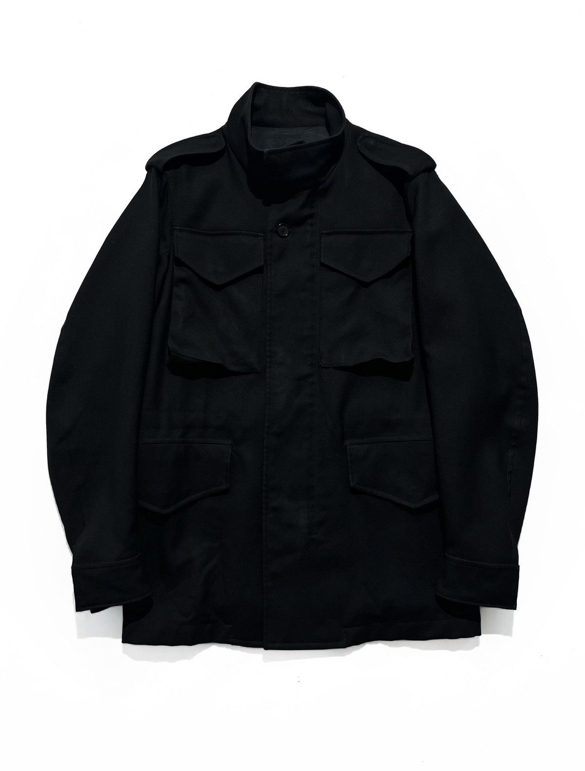 Alexander McQueen Alexander McQueen Black M65 Military Wool Jacket Size US M / EU 48-50 / 2 - 1 Thumbnail