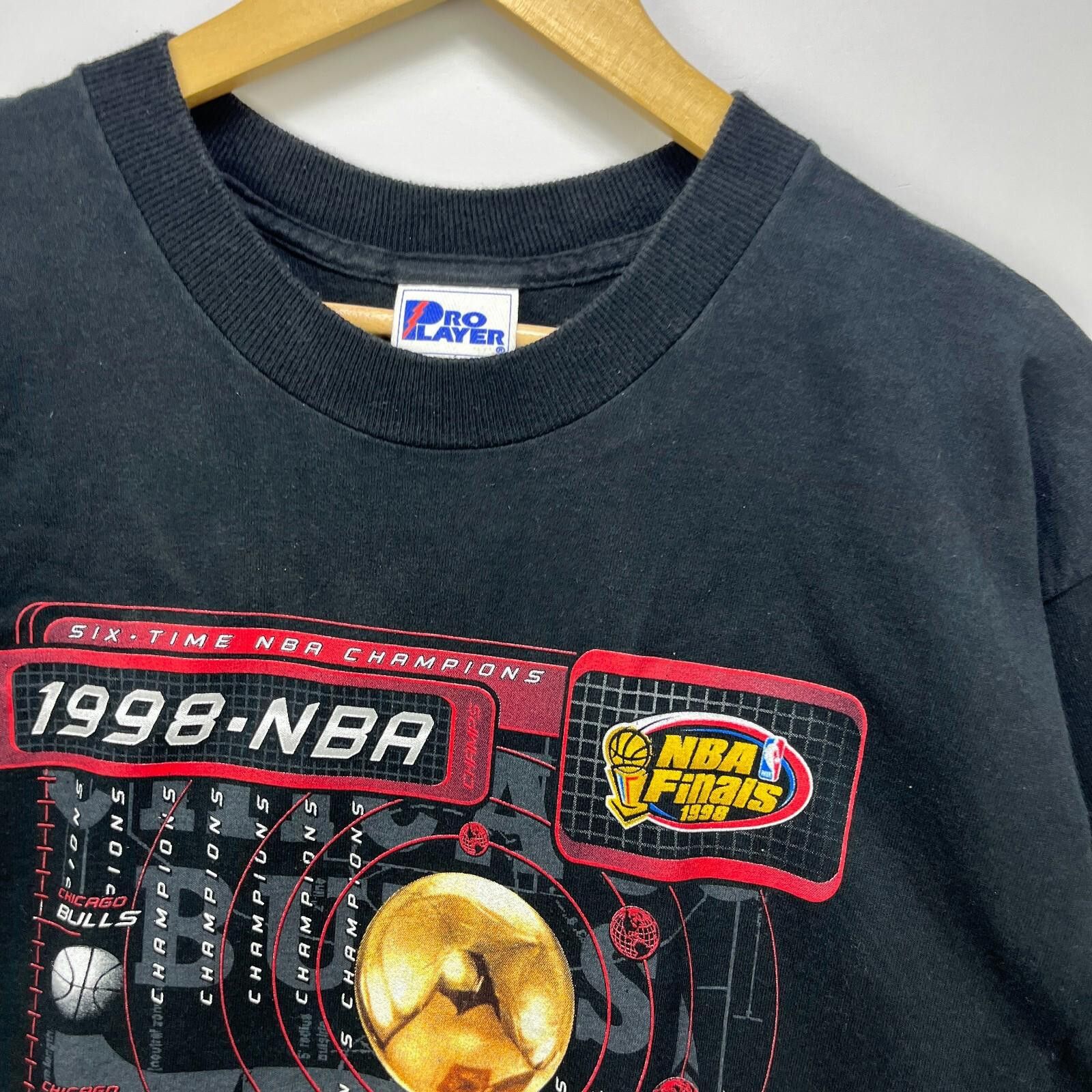 Pro Player Vintage 90s Chicago Bulls NBA Champions Finals 1998 T-Shirt Size ONE SIZE - 3 Thumbnail