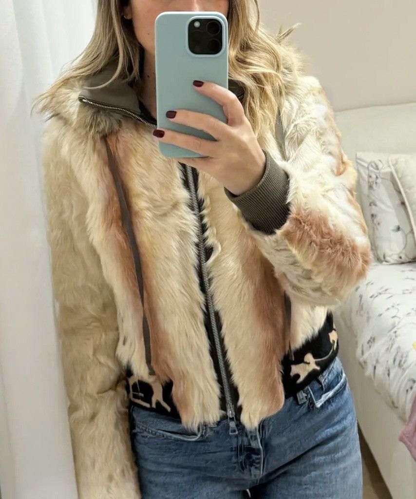 Prada PRADA Fur Jacket Hooded Calf Leather Wool Zip Bomber Size XS / US 0-2 / IT 36-38 - 16 Thumbnail