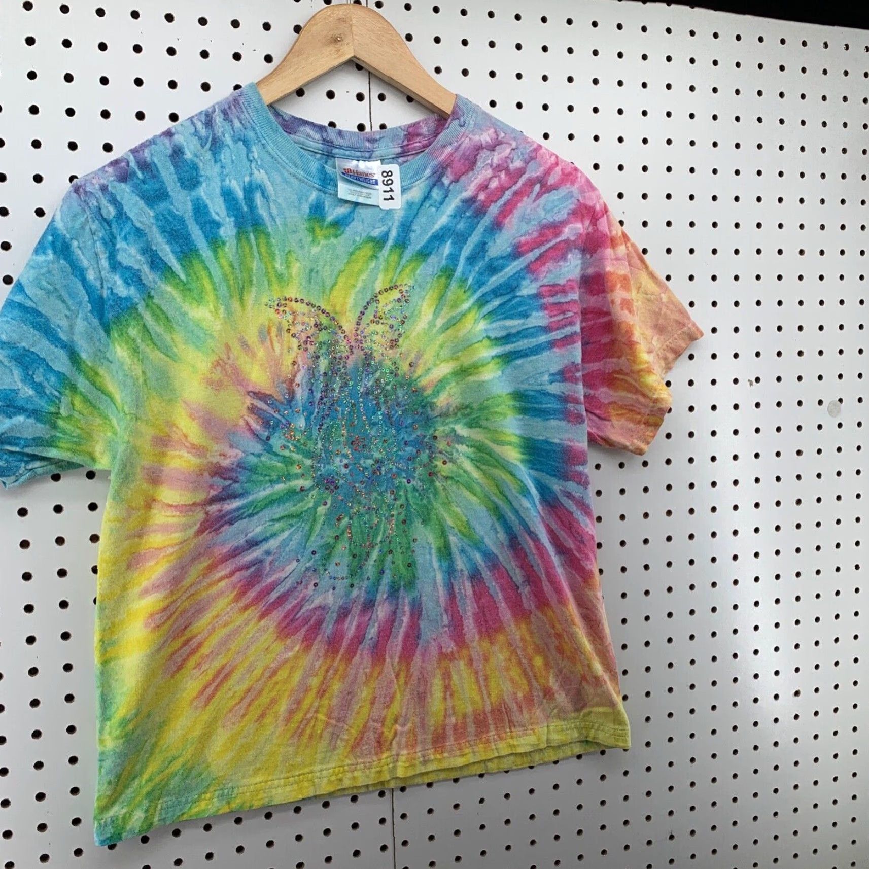 Hanes VINTAGE Hanes Black Tie Dye Shirt Adult Medium Short Sleeve Hip Hop Hippie Mens Size M / US 6-8 / IT 42-44 - 2 Thumbnail